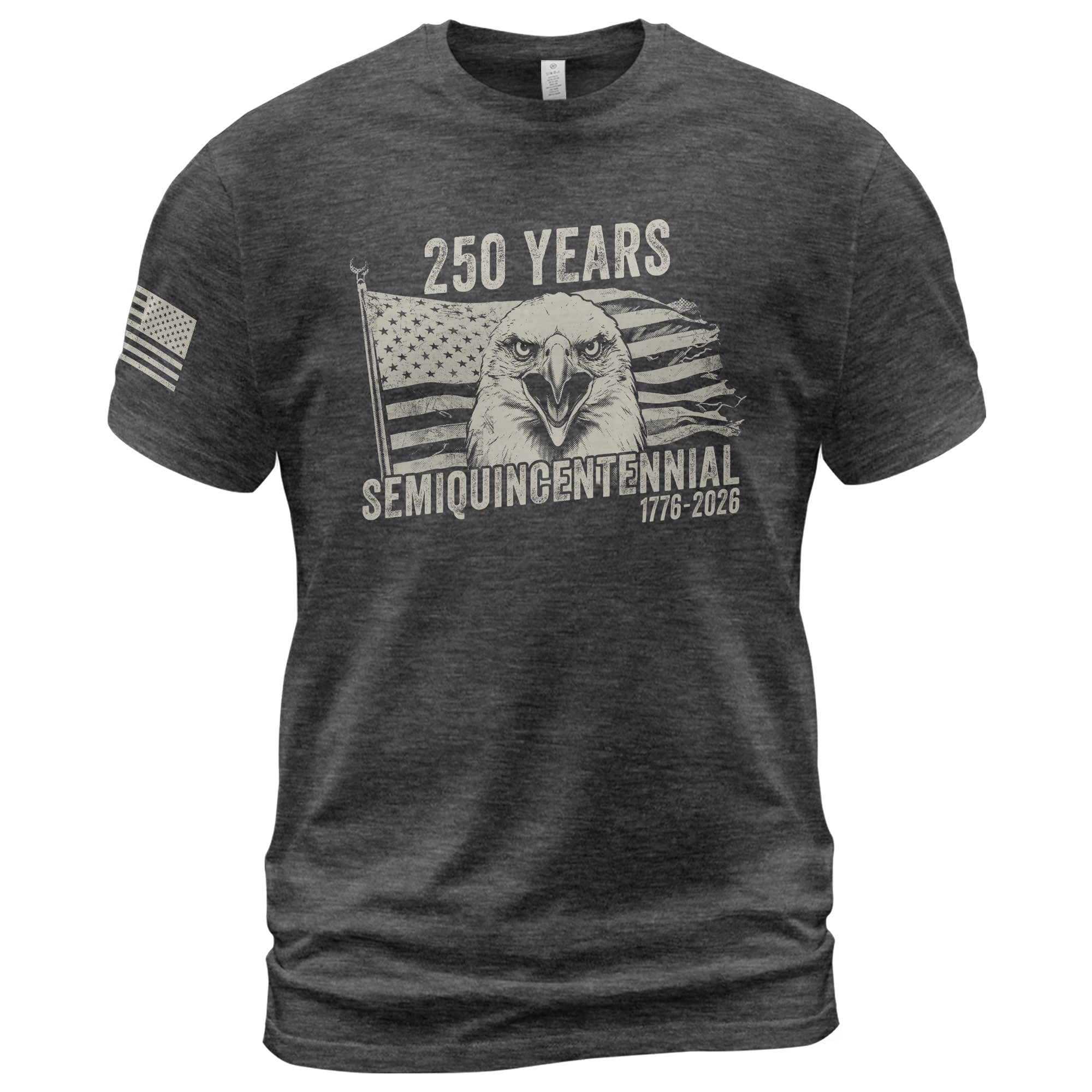 American Heritage 250th Anniversary T-Shirt - USA 250 Years Semiquincentennial 1776-2026 Patriotic Eagle & Flag Men’s Tee
