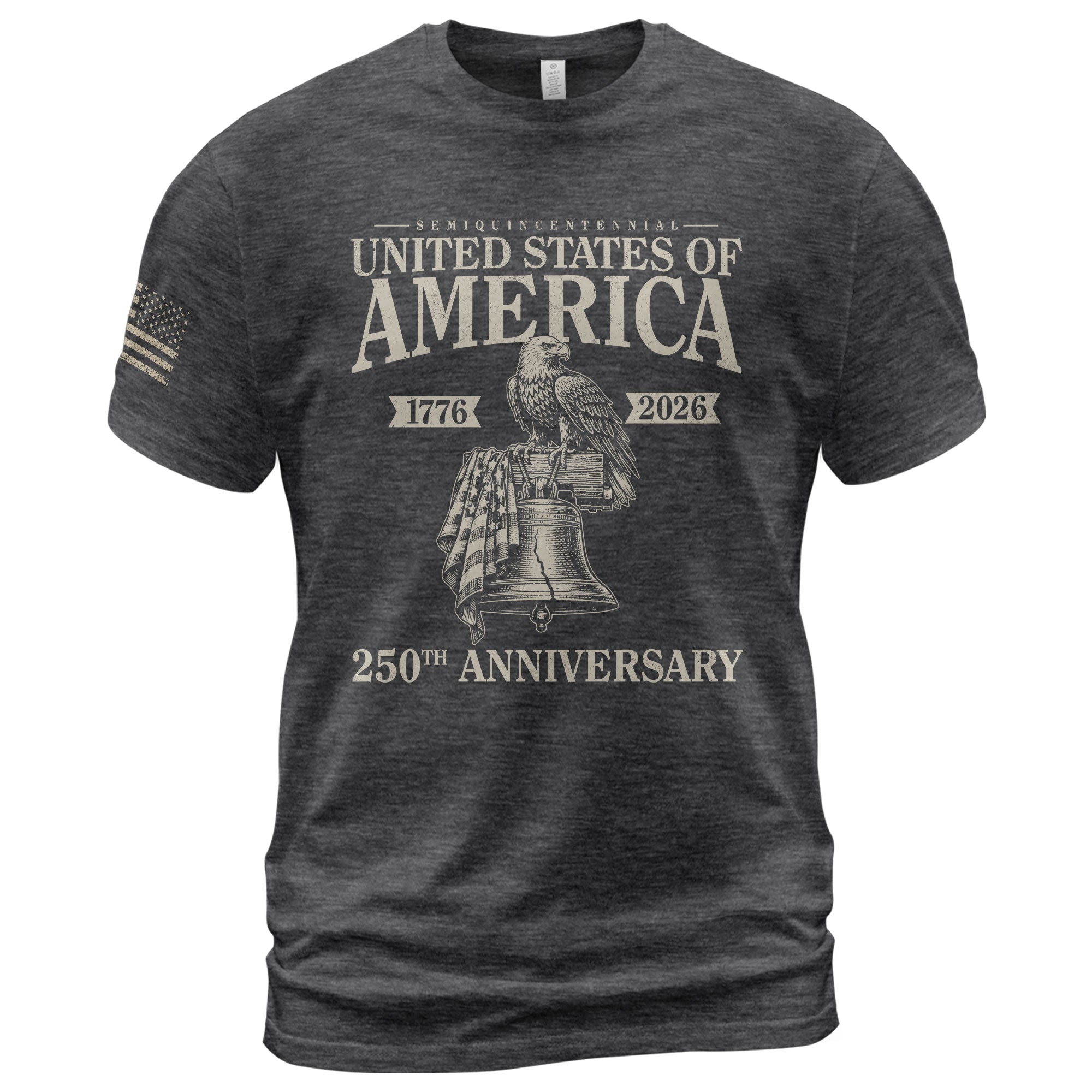 USA 250 Years Shirt Semiquincentennial 1776-2026 Commemorative Patriotic Eagle Liberty Bell Men’s T-Shirt