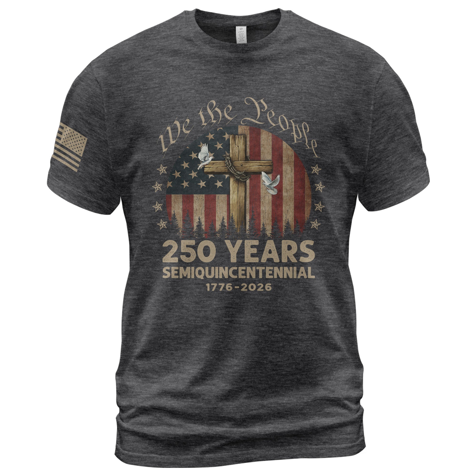Christian Patriotic USA Shirt 250 Years Independence Tribute 1776–2026