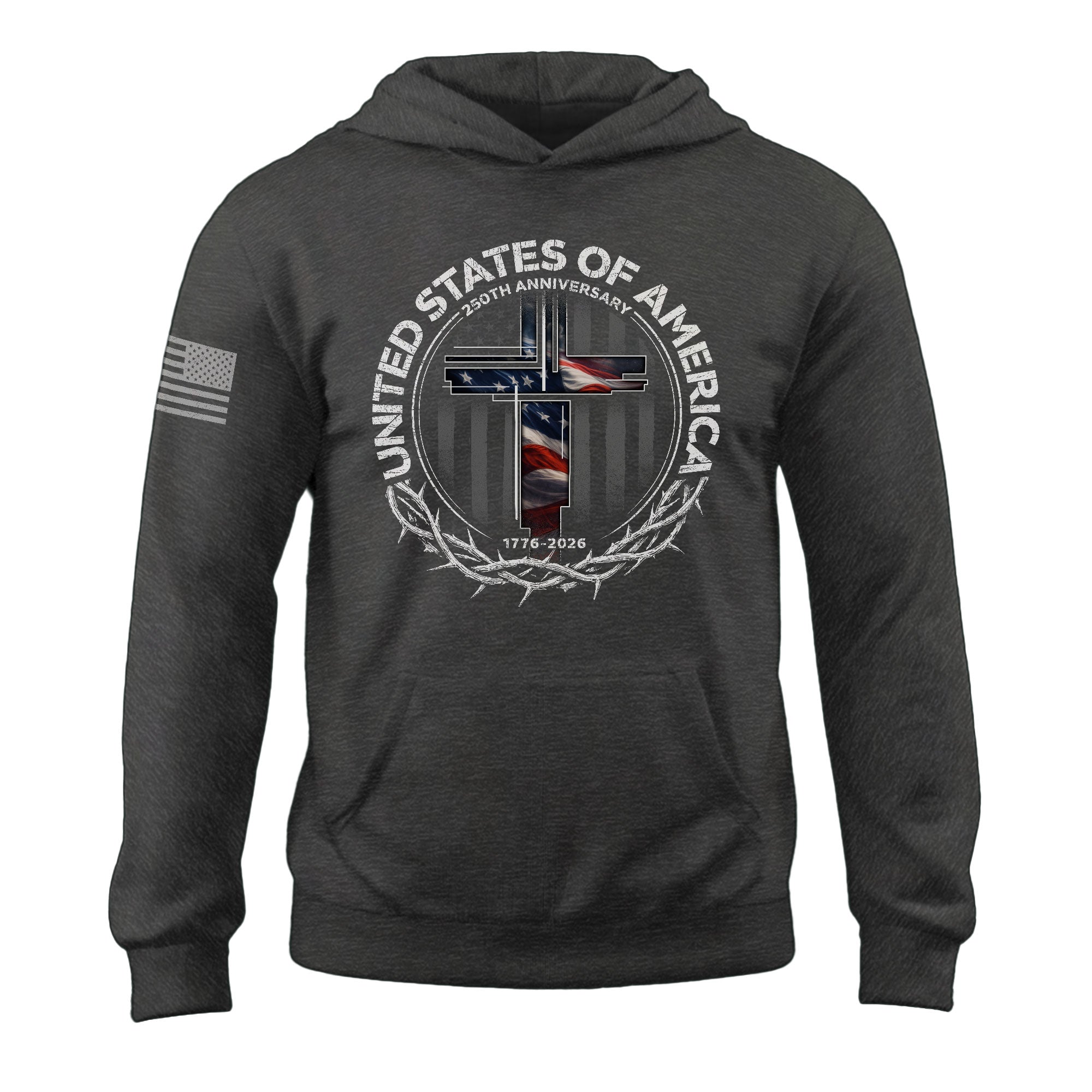 USA Faith and Freedom Hoodie 1776–2026 Christian 250th Anniversary Apparel