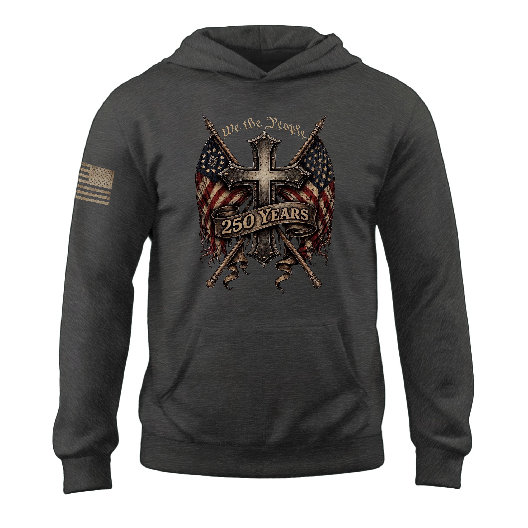 Christian Heritage USA Hoodie 250 Years of Independence Patriotic Gift