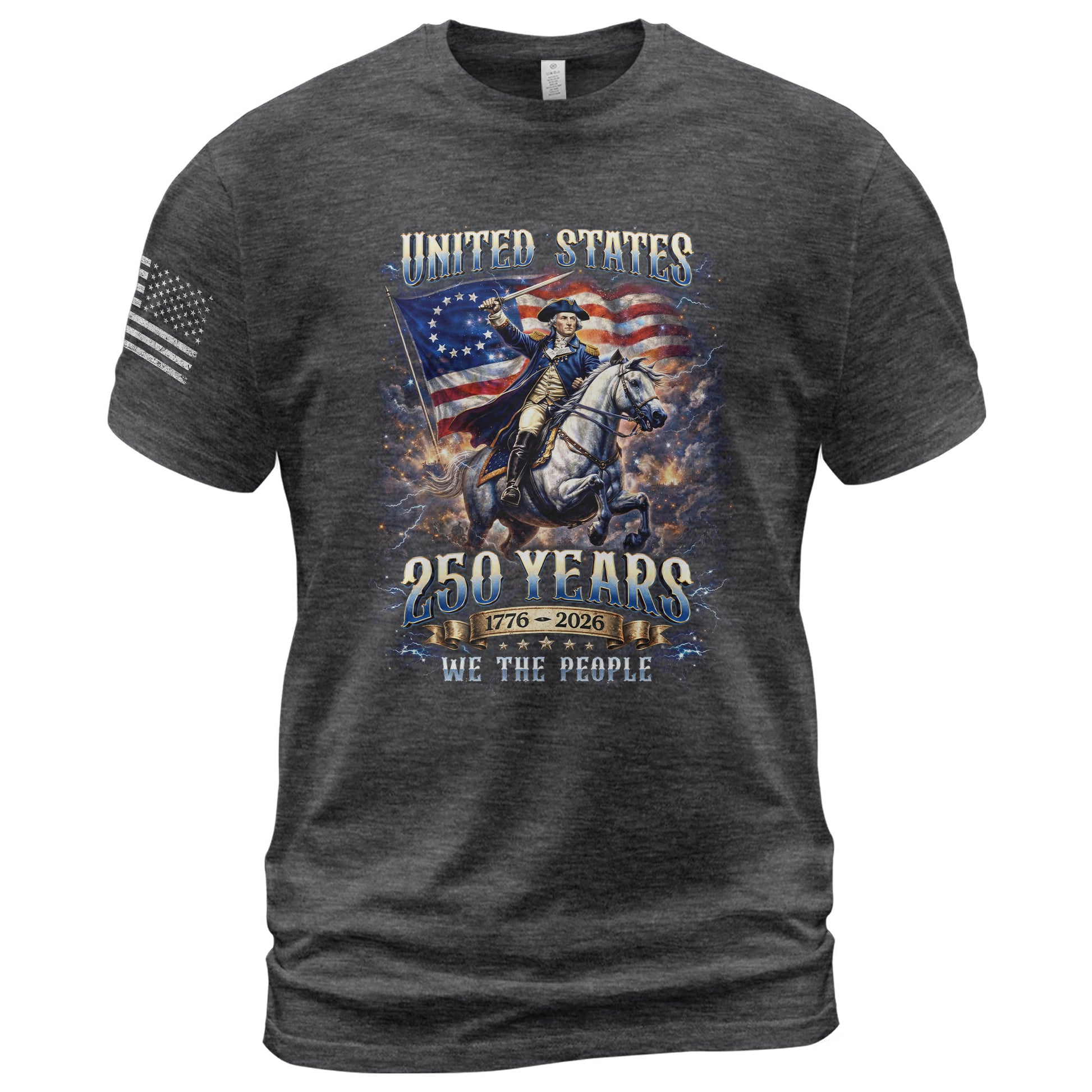 George Washington 250 Years Shirt - 1776-2026 United States 250th Anniversary Bootleg Tee - Rust Field Wear