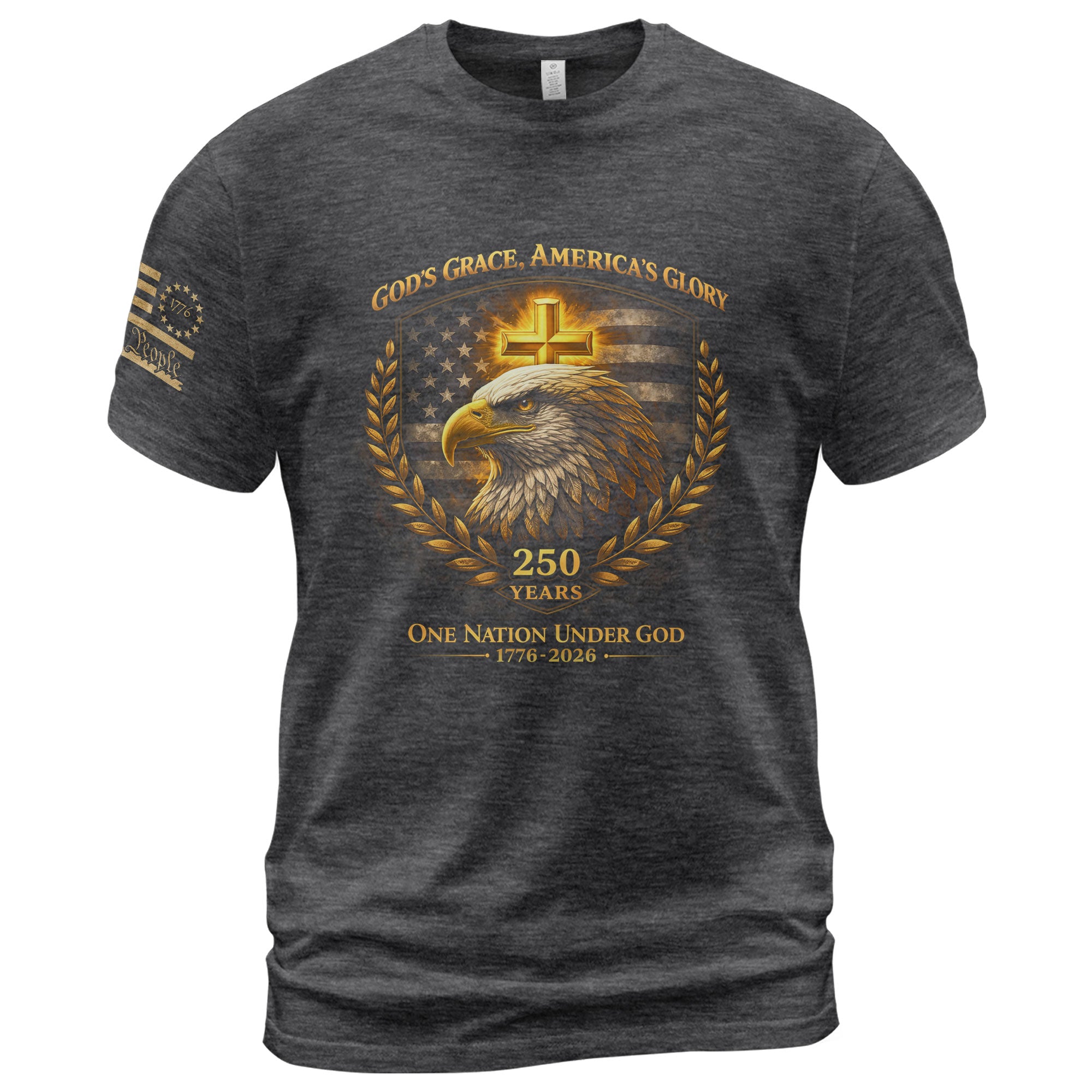 USA 250th Anniversary 1776-2026 Eagle Shirt – One Nation Under God 250 Years Christian Patriotic Heritage Tee