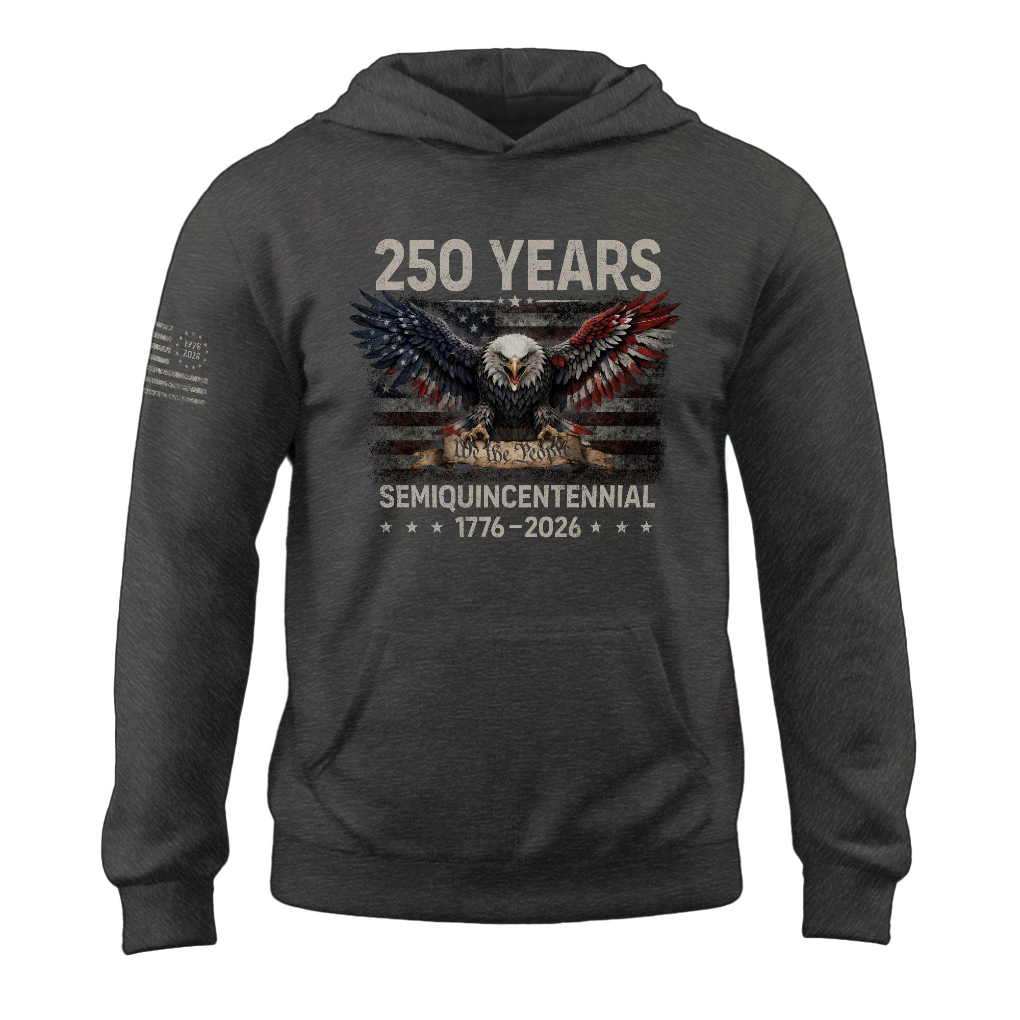America 250th Anniversary Hoodie - Semiquincentennial 1776-2026 Patriotic We The People Mens Hoodie