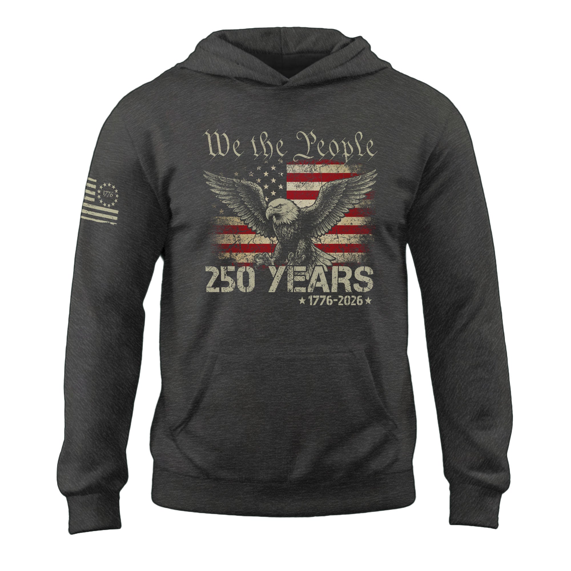 America 250th Anniversary 1776-2026 Semiquincentennial Hoodie – We The People Eagle Flag Patriotic Men’s Hoodie