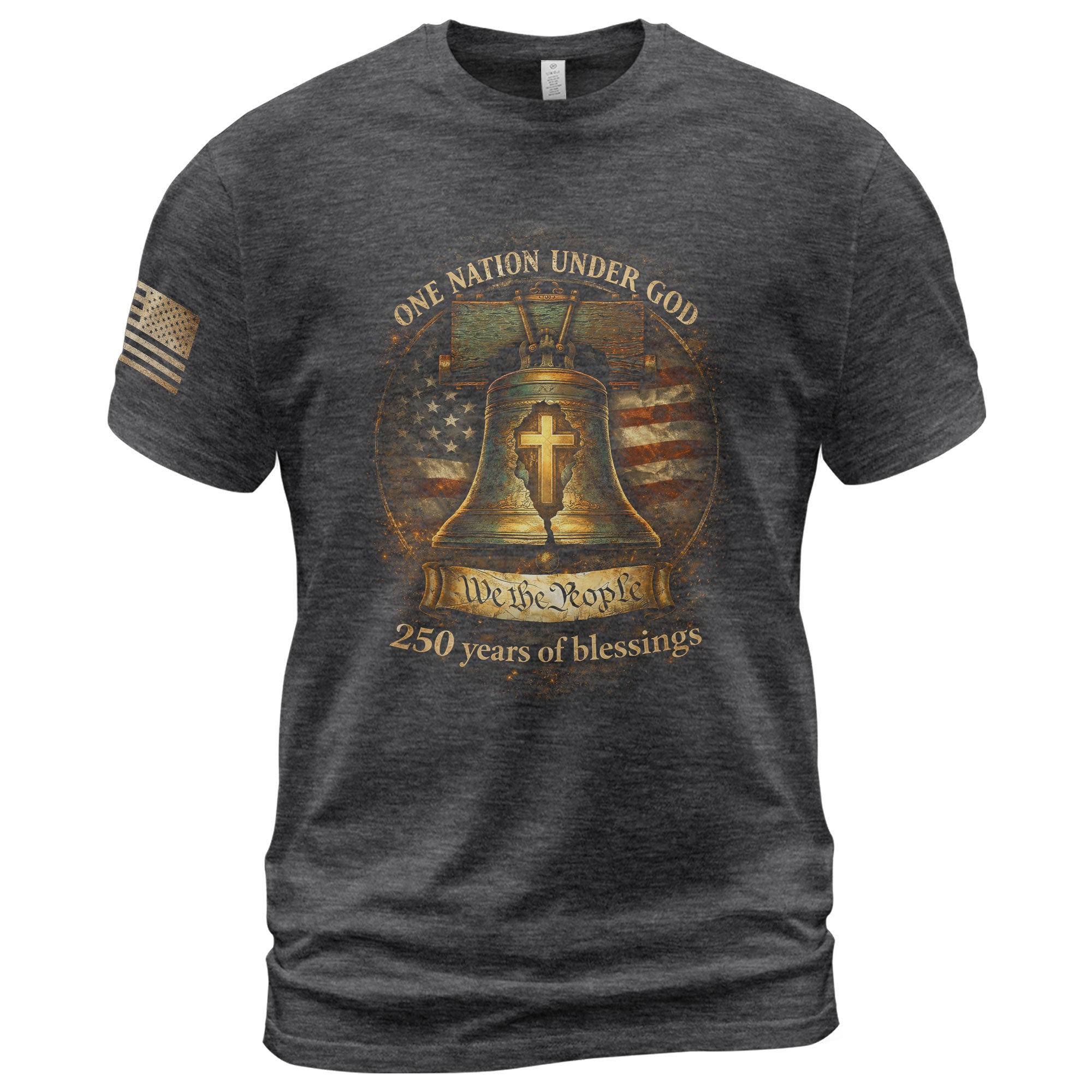 America 250th Anniversary 1776-2026 Shirt – We The People Liberty Bell One Nation Under God Christian Patriotic T-Shirt