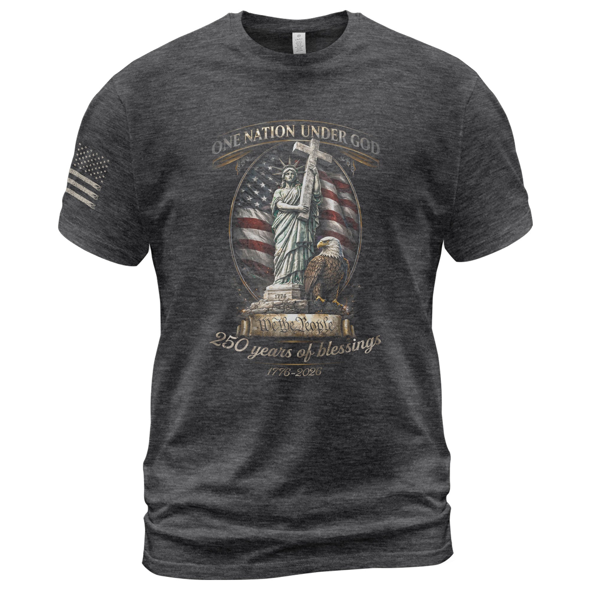 America 250th Anniversary 1776-2026 T-Shirt – We The People 250 Years of Blessings Bald Eagle Semiquincentennial Patriotic Shirt