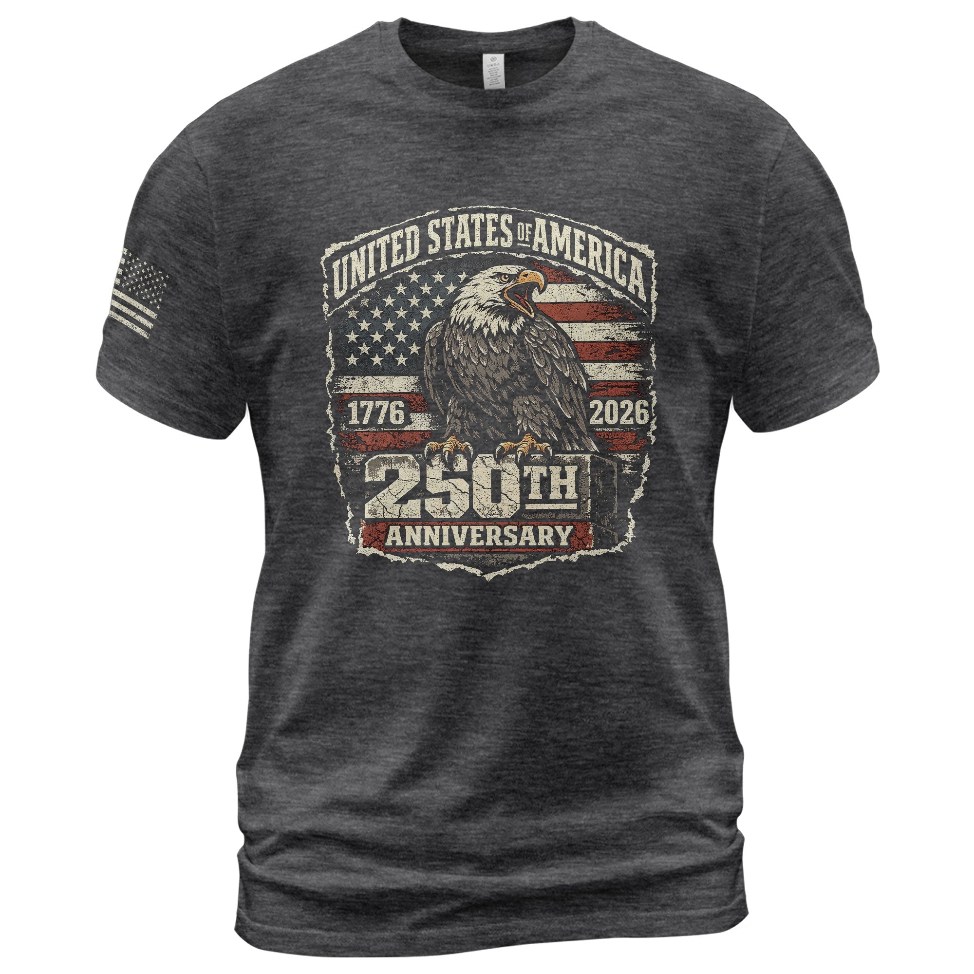 America 250th Anniversary T-Shirt 1776-2026 – USA Patriotic Eagle Legacy Tee