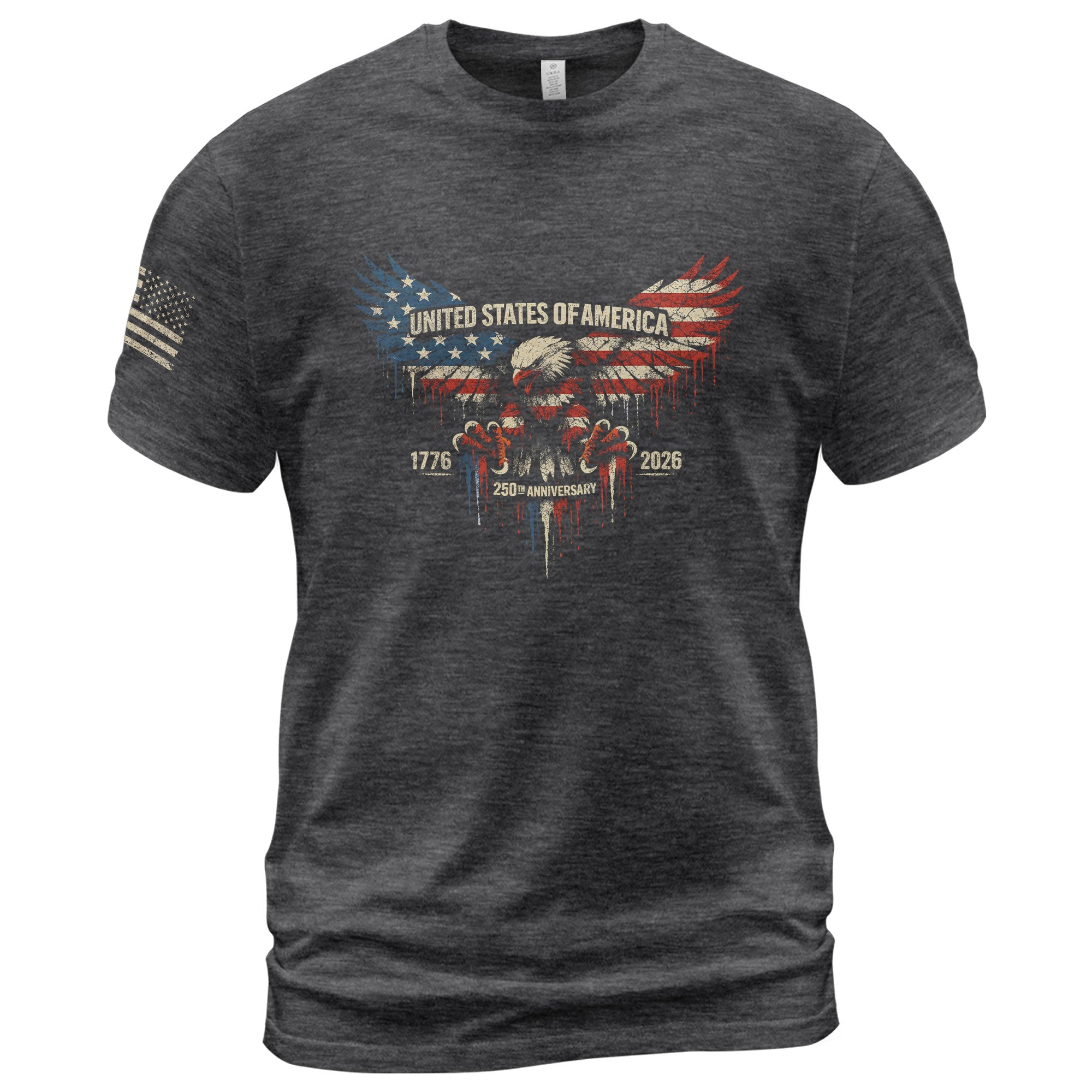 America 250th Anniversary 1776-2026 T-Shirt – USA Flag & Eagle Patriotic 250 Years of Freedom Tee