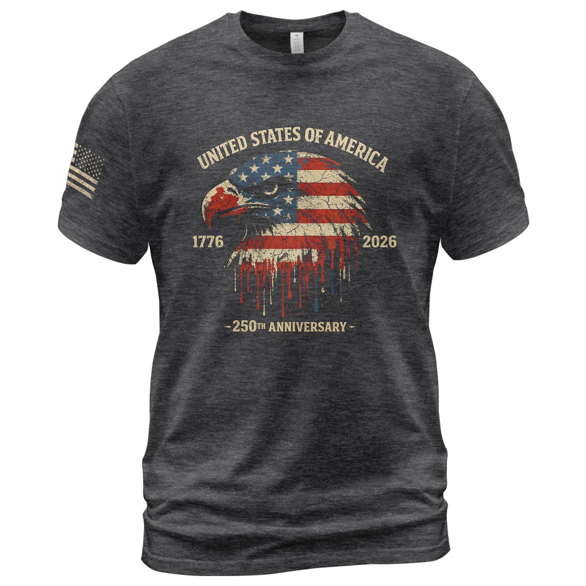 United States 250th Birthday 1776-2026 T-Shirt – USA Flag & Eagle Patriotic 250th Anniversary Graphic Tee