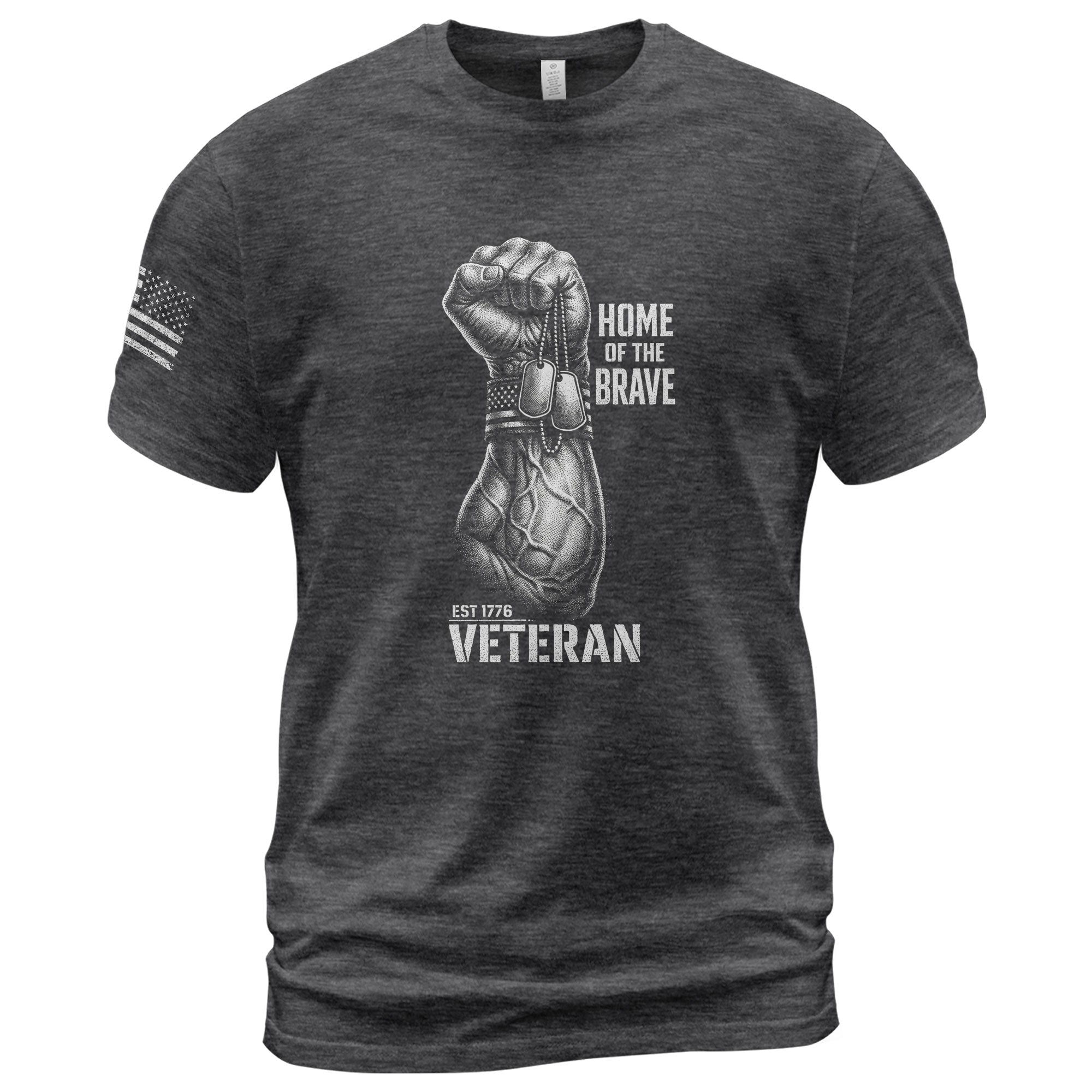 250 Years American Anniversary 1776-2026 Veteran T-Shirt – Home of the Brave USA Freedom Patriotic Mens Gift
