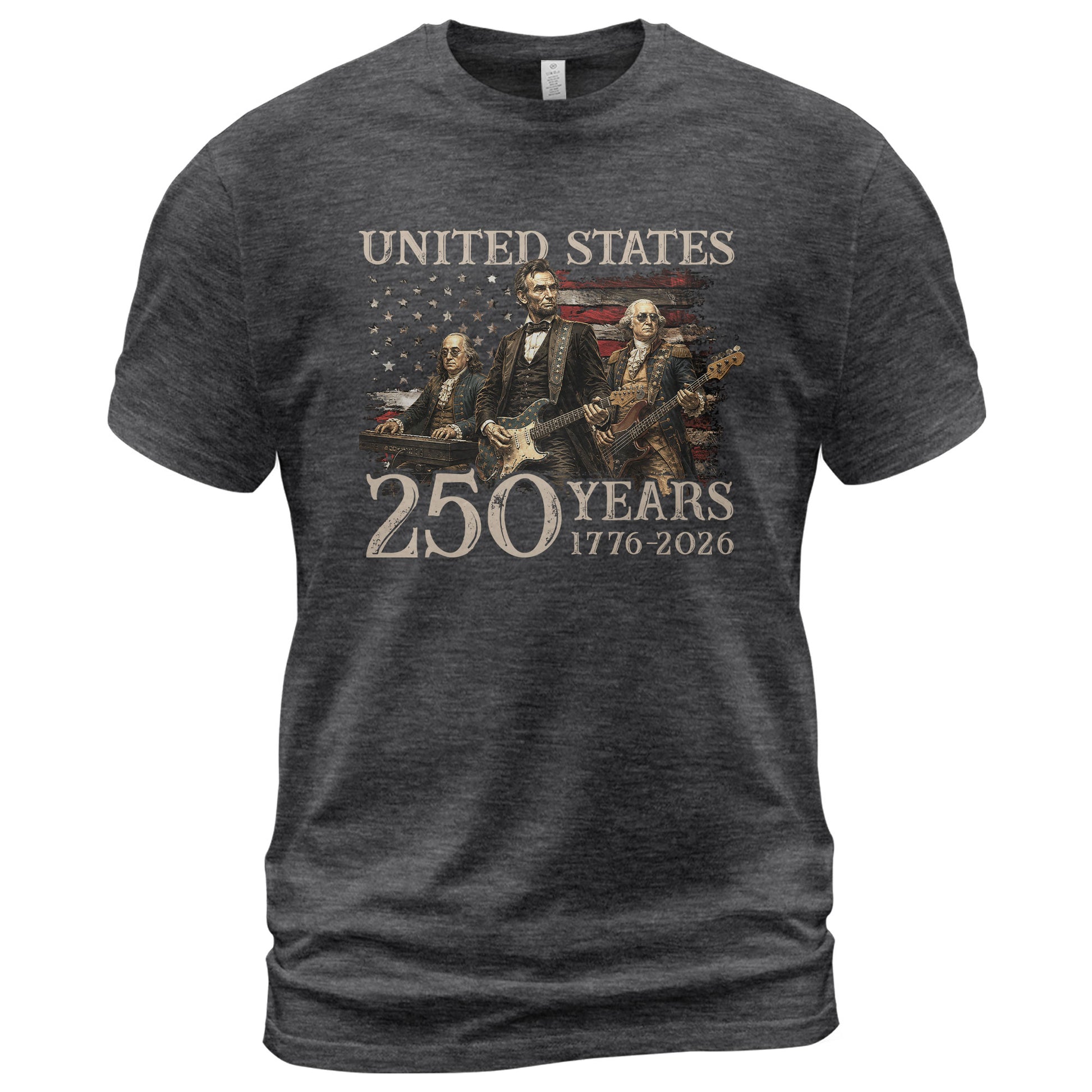 Graphic 1776-2026 Lincoln Presidents T Shirt - Patriotic Unisex Summer Wear Item - Rust Field Wear