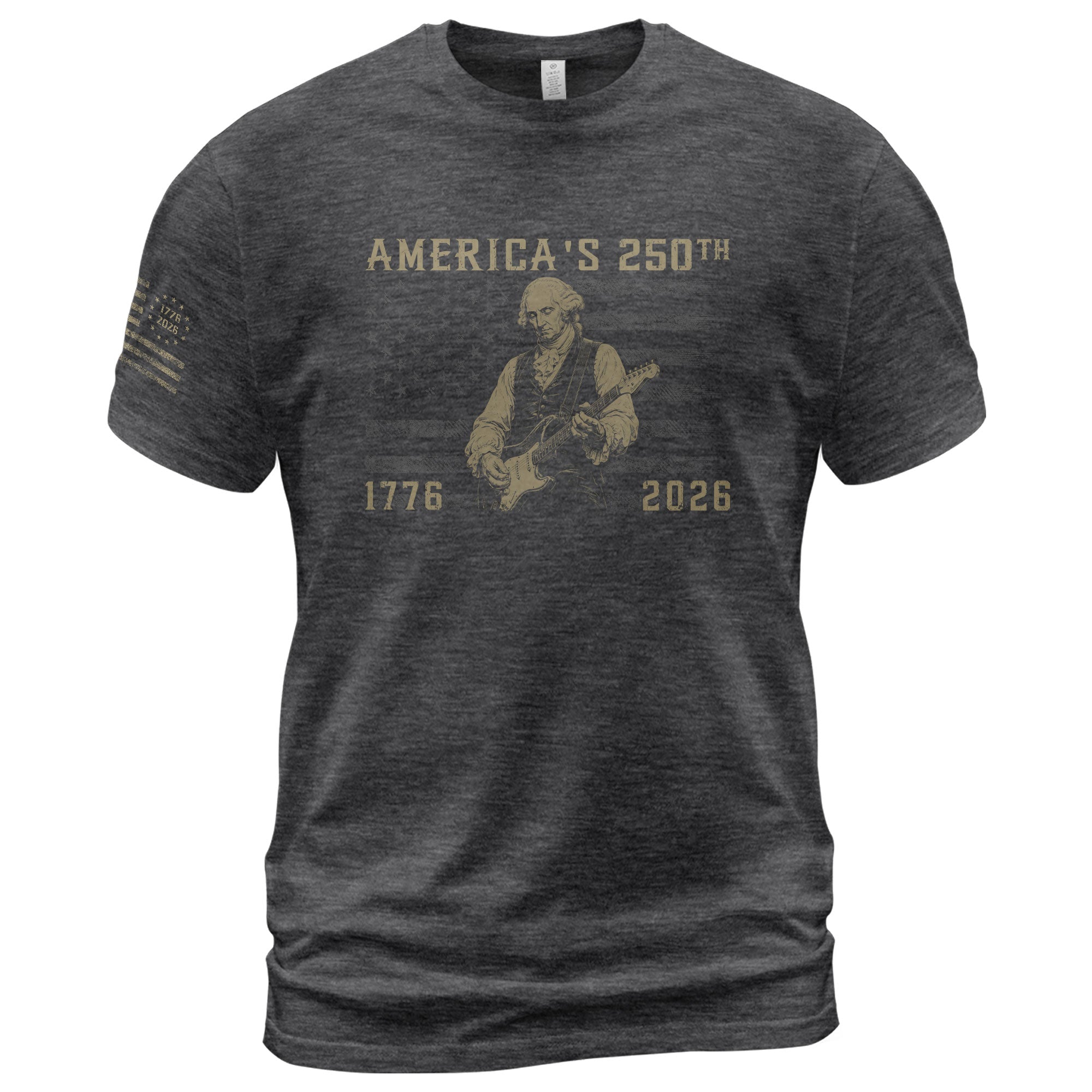 America's 250th George Washington Playing Guitar Patriotic Flag 1776-2026 Shirt