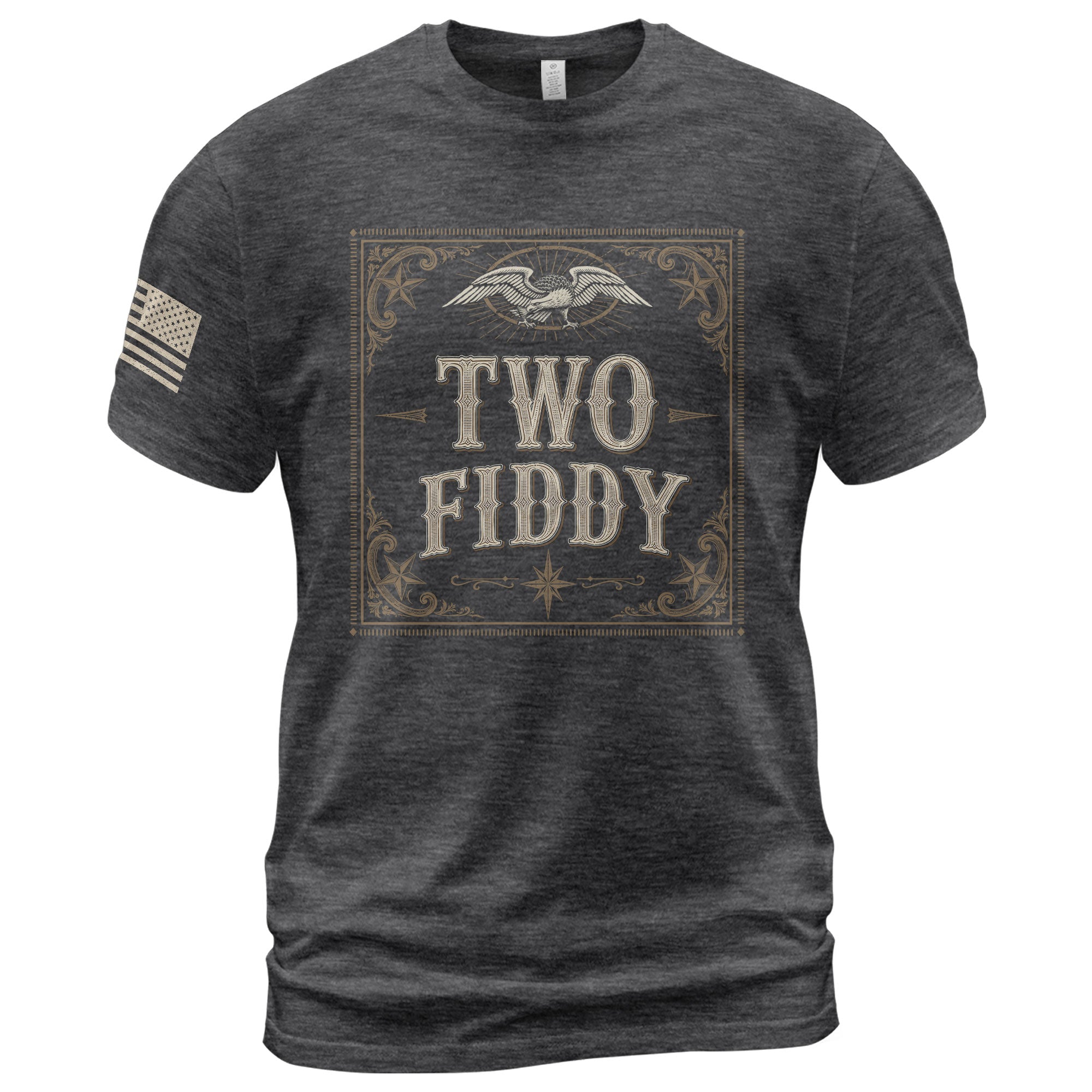 Two Fiddy Vintage Emblem Graphic Tee - Elegant 250th Anniversary Heritage Cotton Shirt