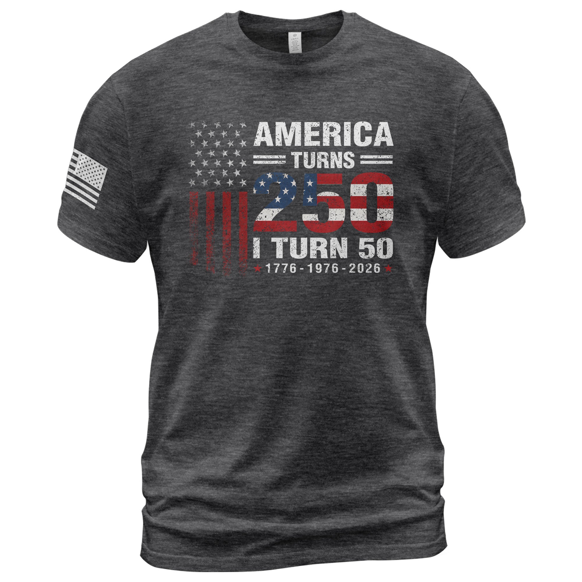 Vintage Style 250 & 50 Birthday Shirt: 1776-2026 Patriotic Anniversary Graphic Tee