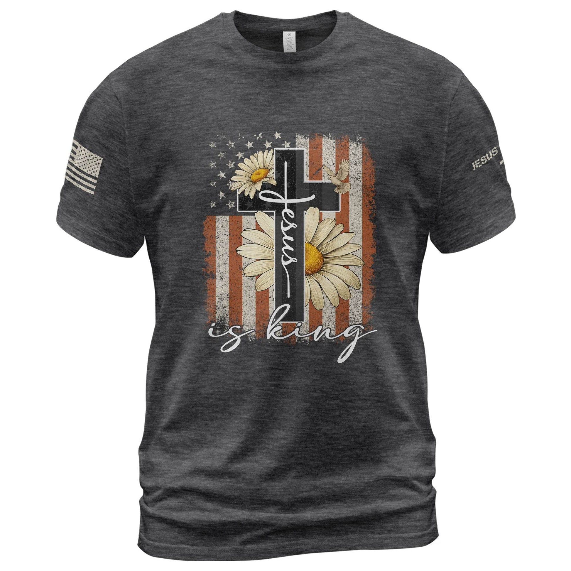 Jesus Is King Christian T-Shirt - Rust Field Wear