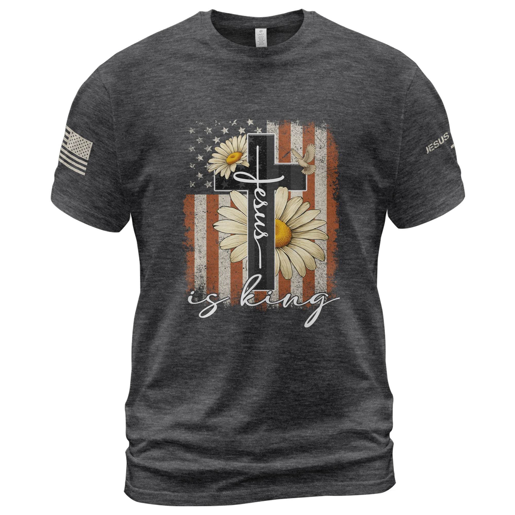 Jesus Is King Christian T-Shirt - Rust Field Wear