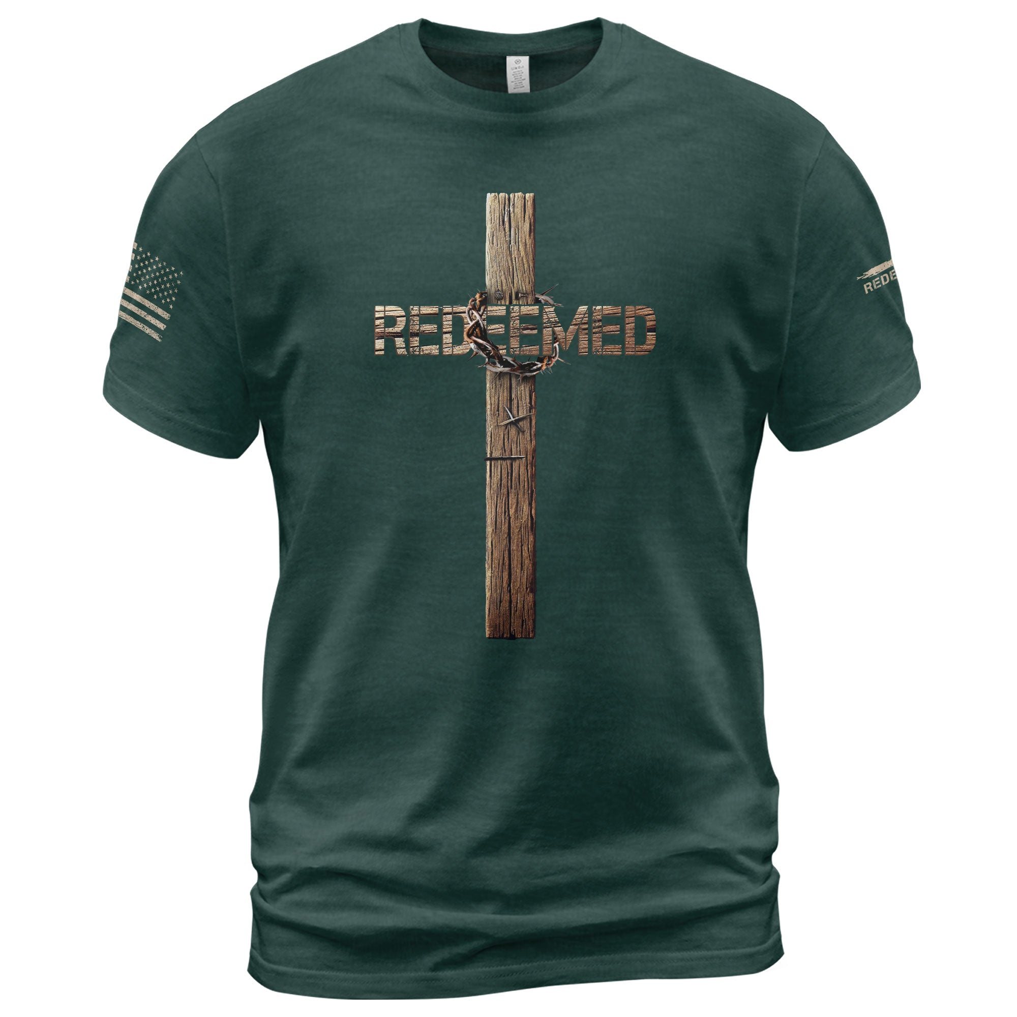 Redeemed T-Shirt – Wooden Cross Edition