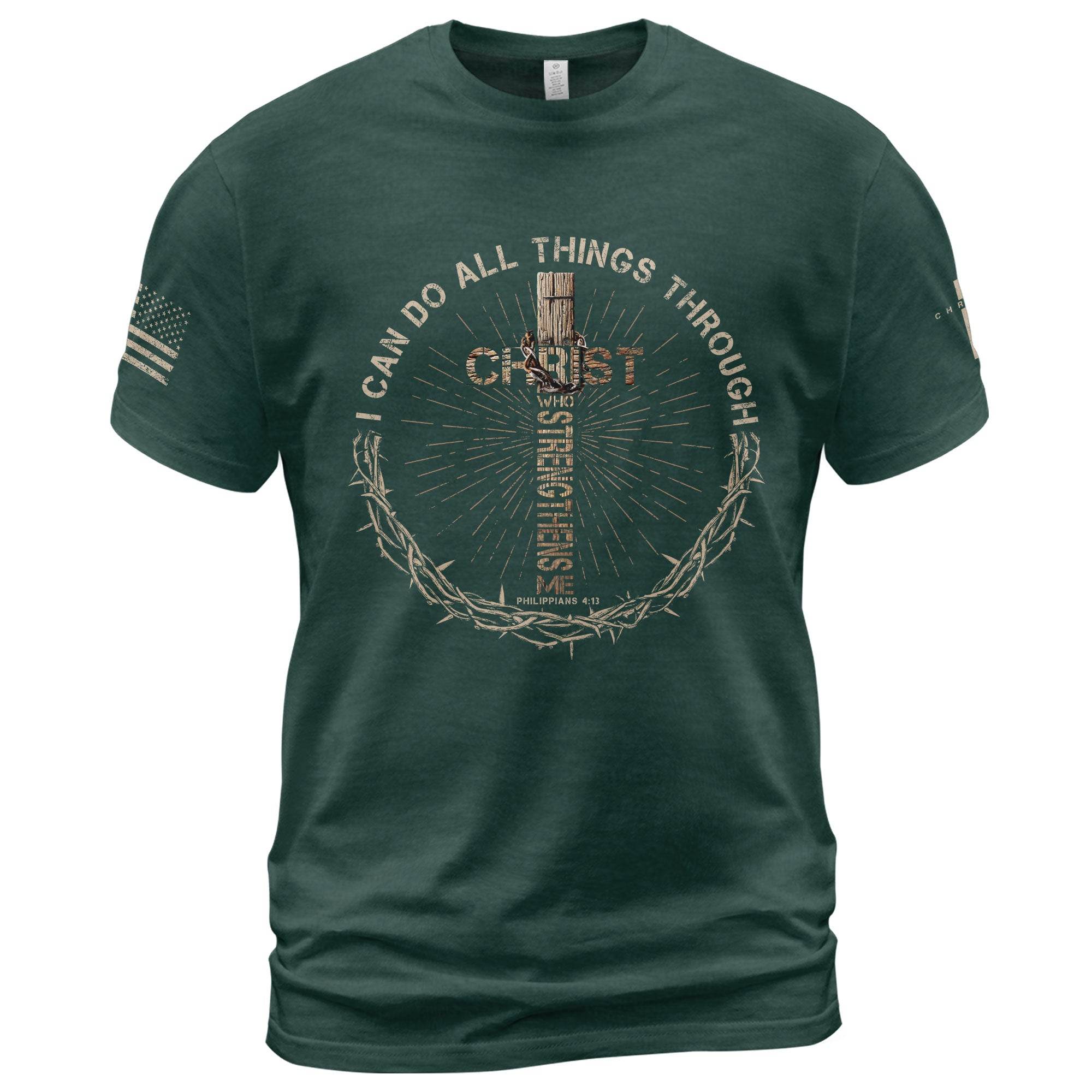 I Can Do All Things Through Christ T-Shirt - Rust Field Wear