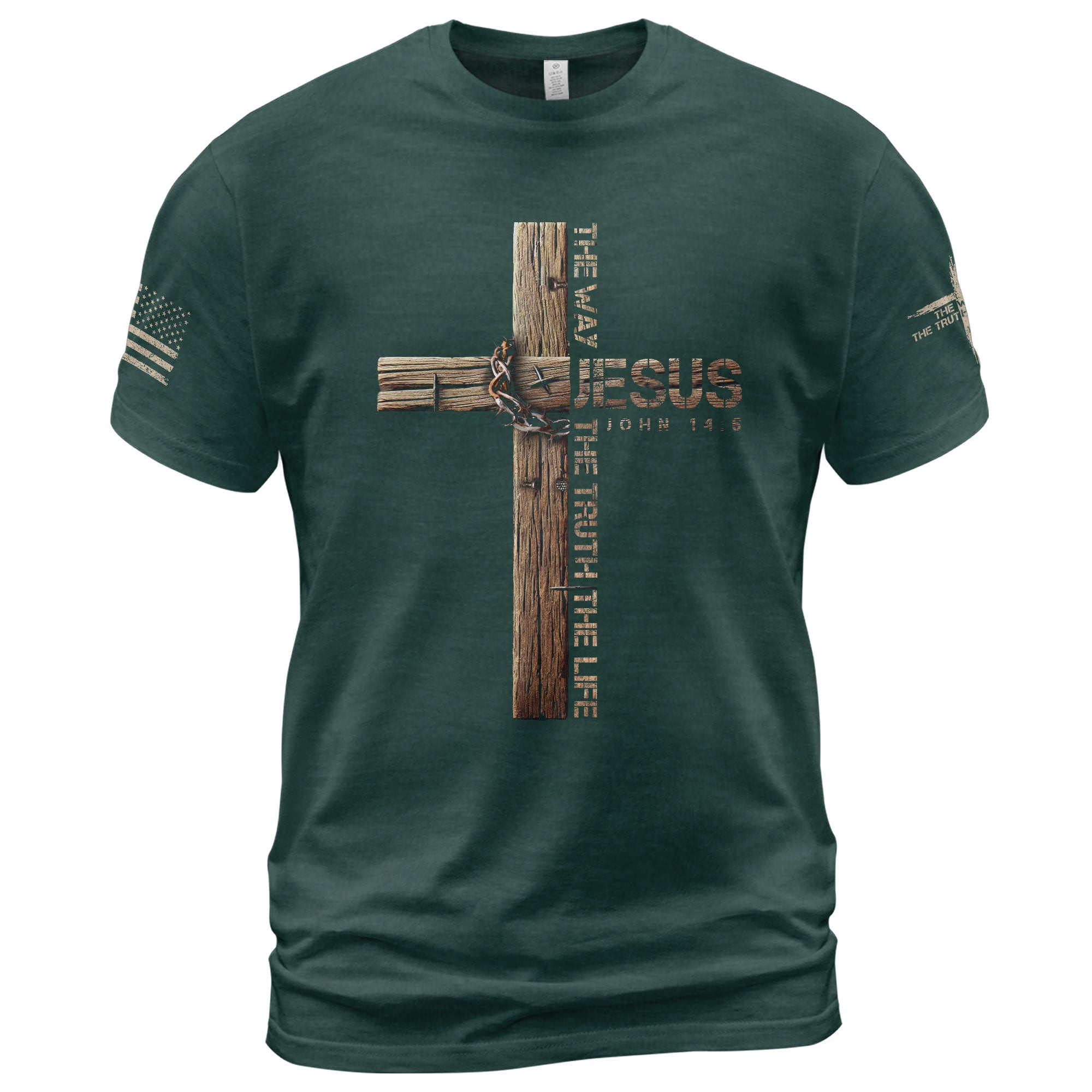 Jesus Is the Way T-Shirt – John 14:6 Cross Design
