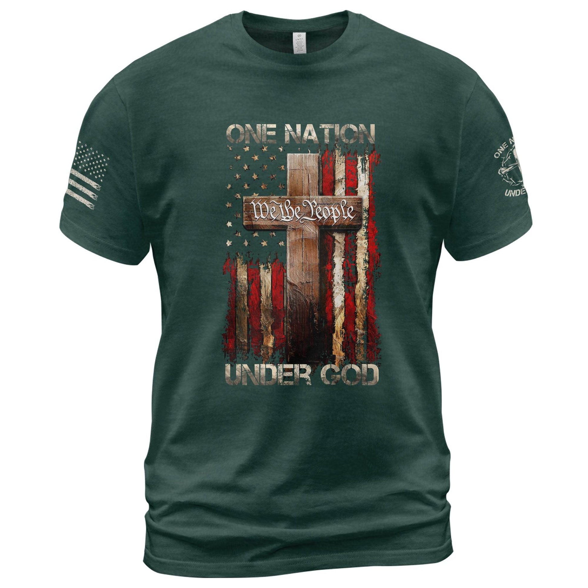 One Nation Under God T-Shirt – We The People - Rust Field Wear