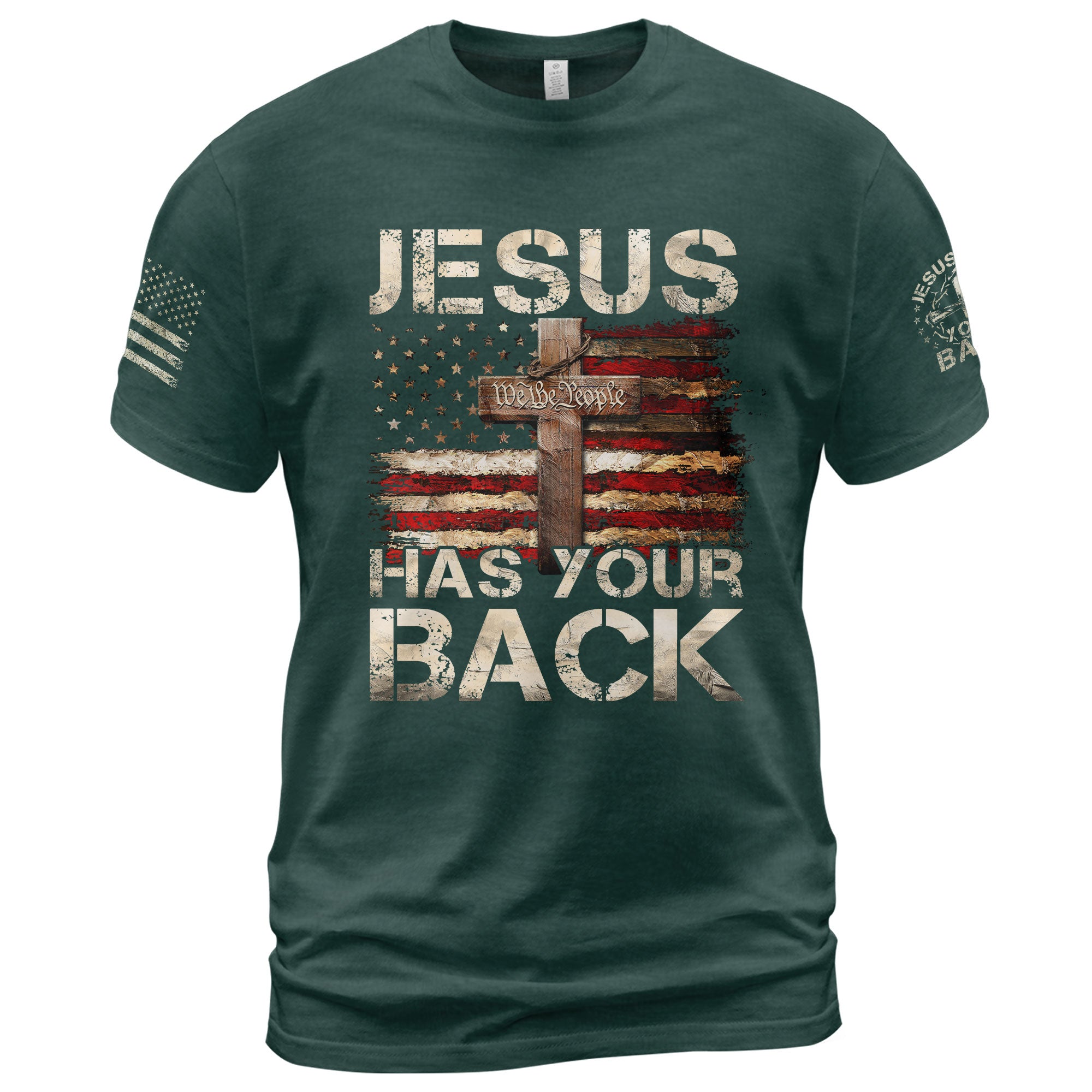 Jesus Has Your Back T-Shirt – Faith, Freedom & Divine Protection