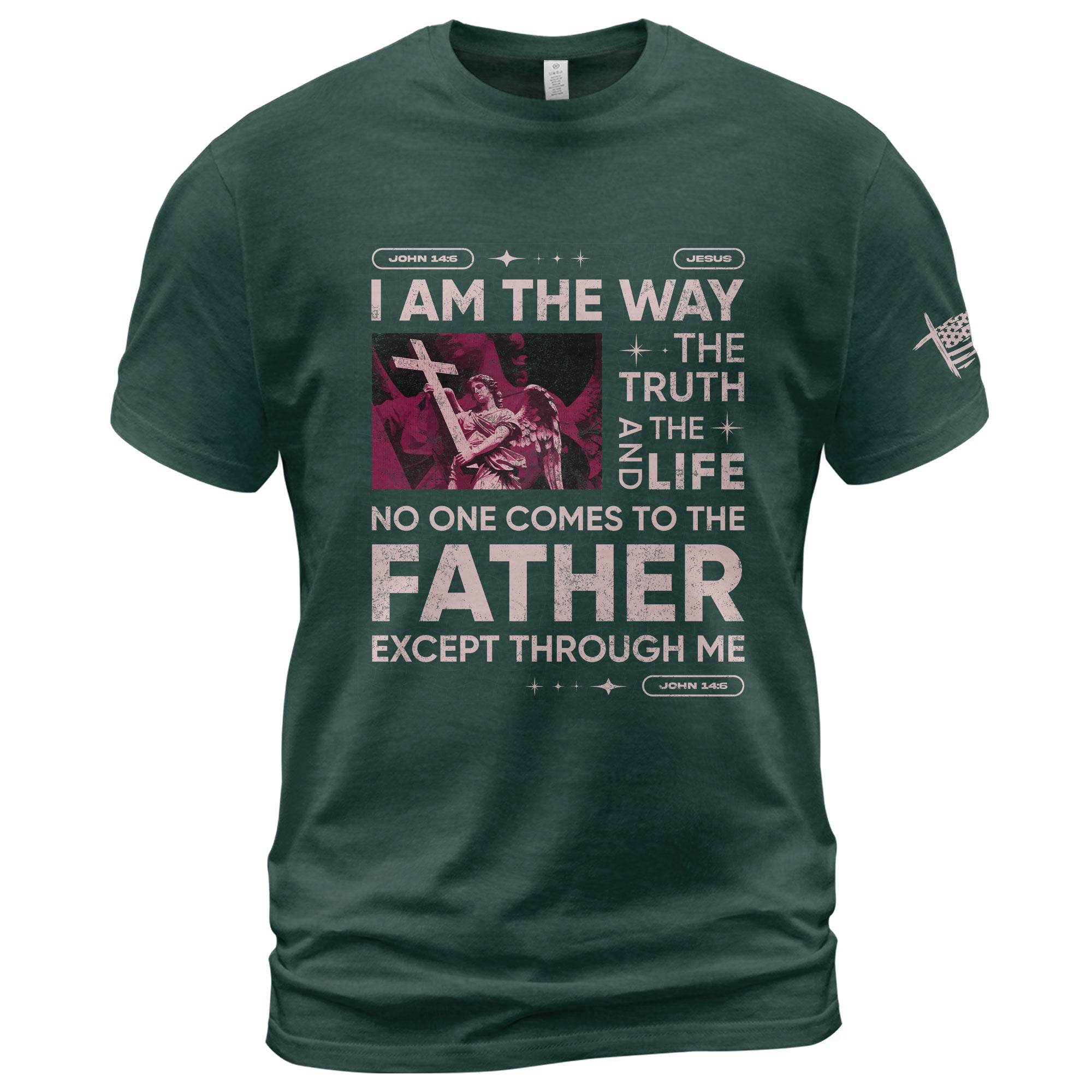 I Am the Way – Rose Scripture T-Shirt - Rust Field Wear
