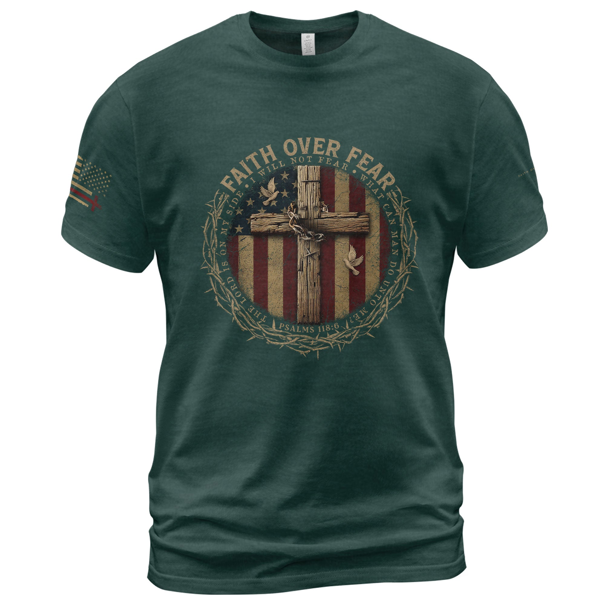 Faith Over Fear – Psalm 118:6 Shield Tee