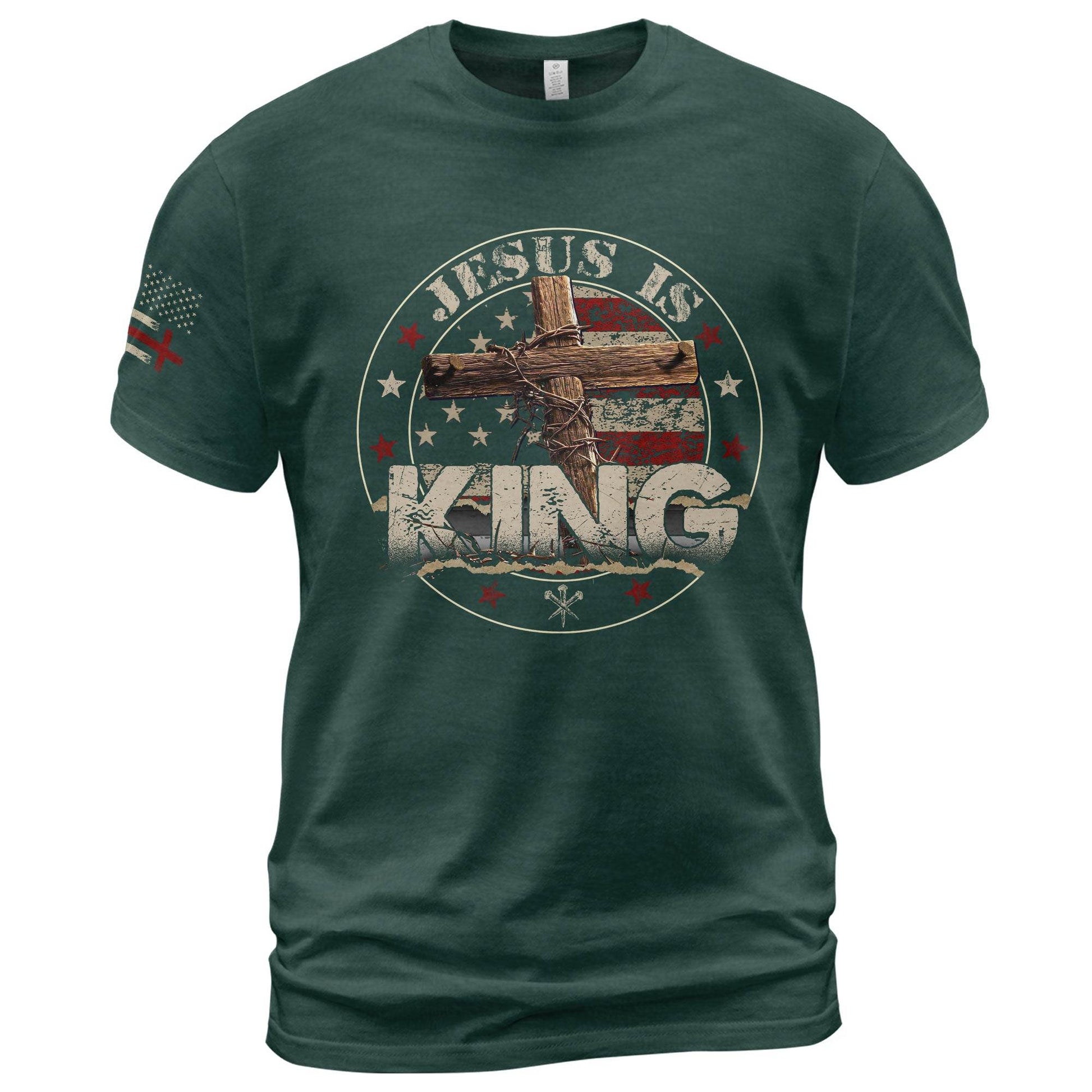 Jesus Is King T-Shirt – Crown Him with Every Step - Rust Field Wear