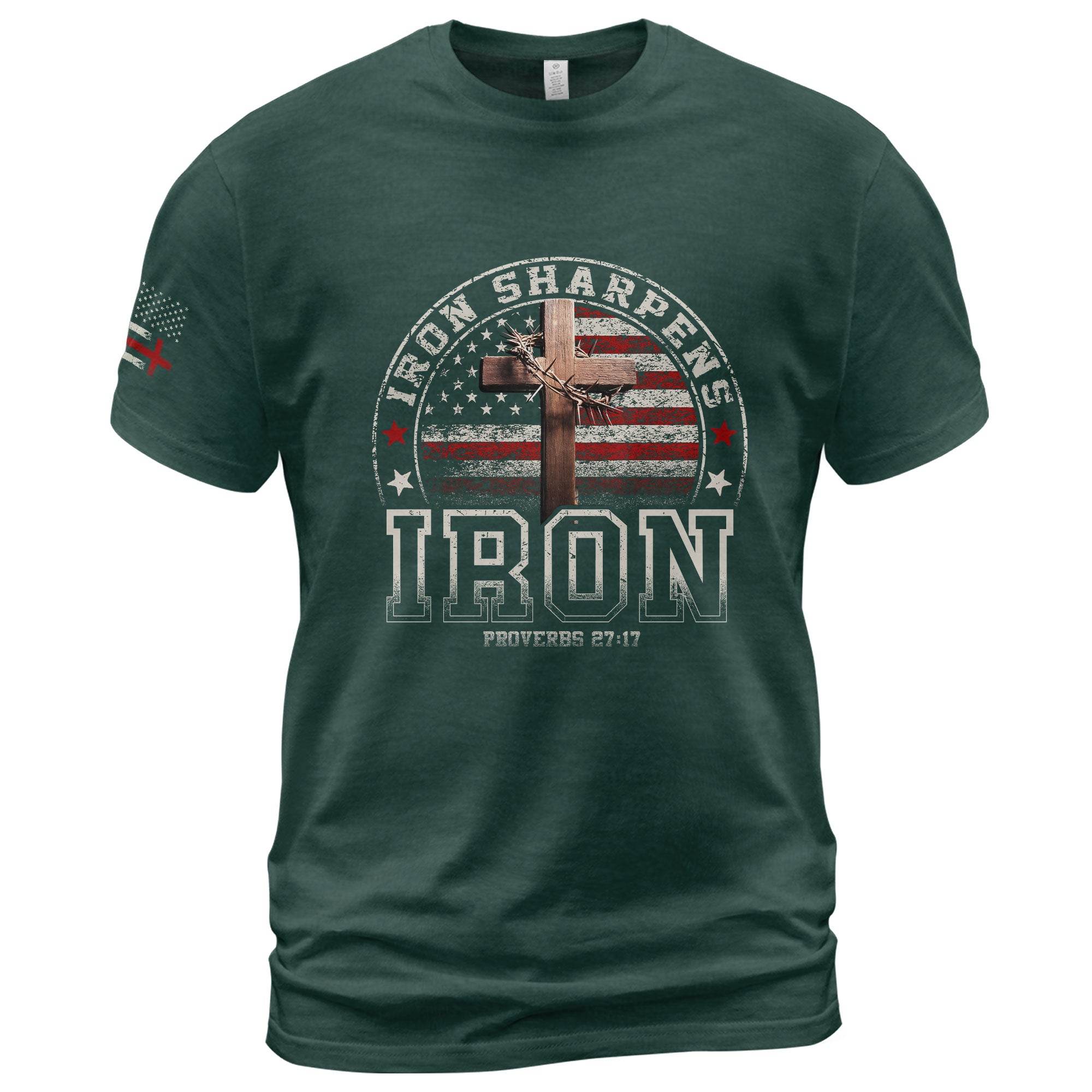 Iron Sharpens Iron Christian T-Shirt - Rust Field Wear