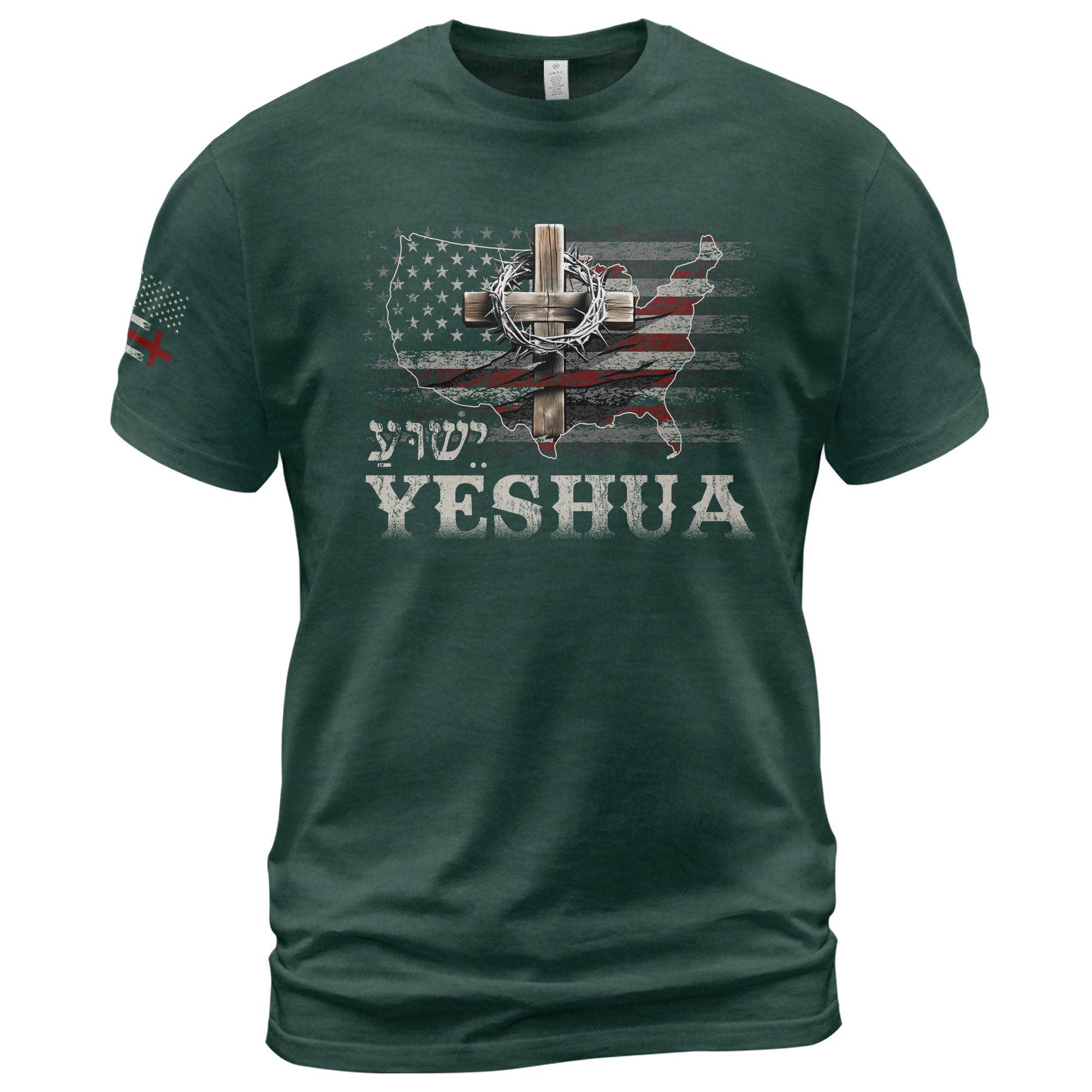 Yeshua Crown of Thorns Map T-Shirt - Rust Field Wear