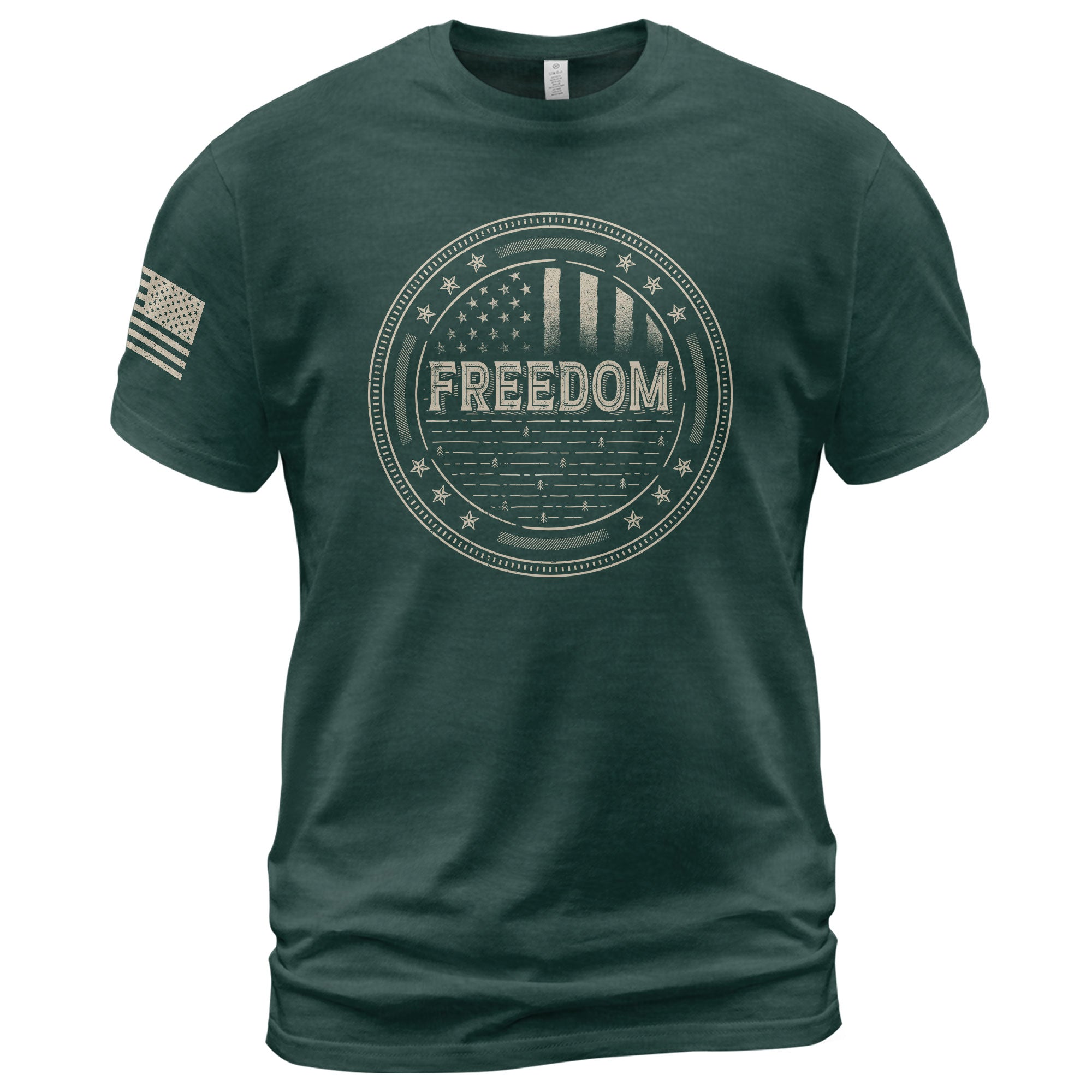 Freedom Honor Seal Patriotic Tribute T-Shirt