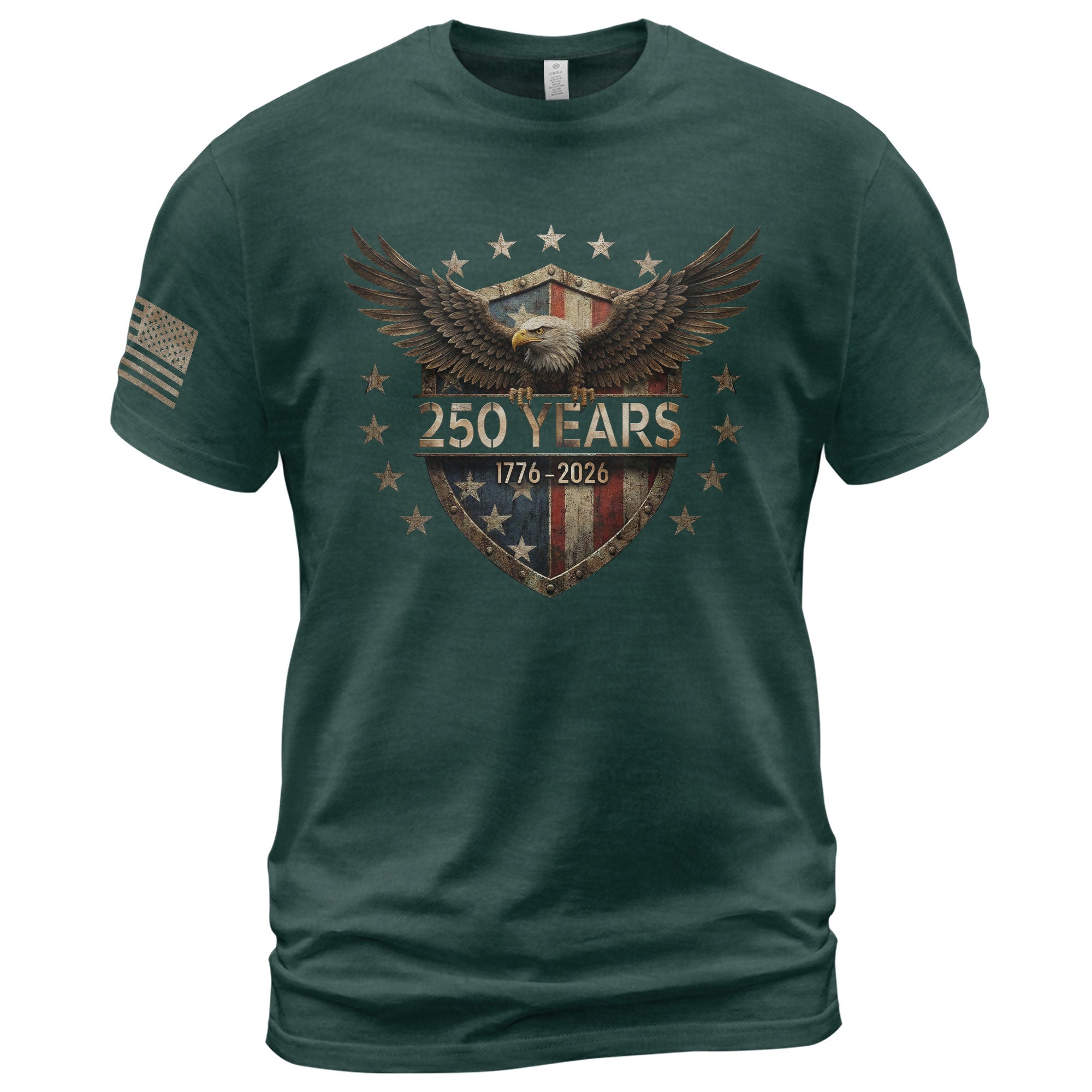 USA 250th Anniversary Shirt 1776-2026 American Flag Eagle Patriotic for Men