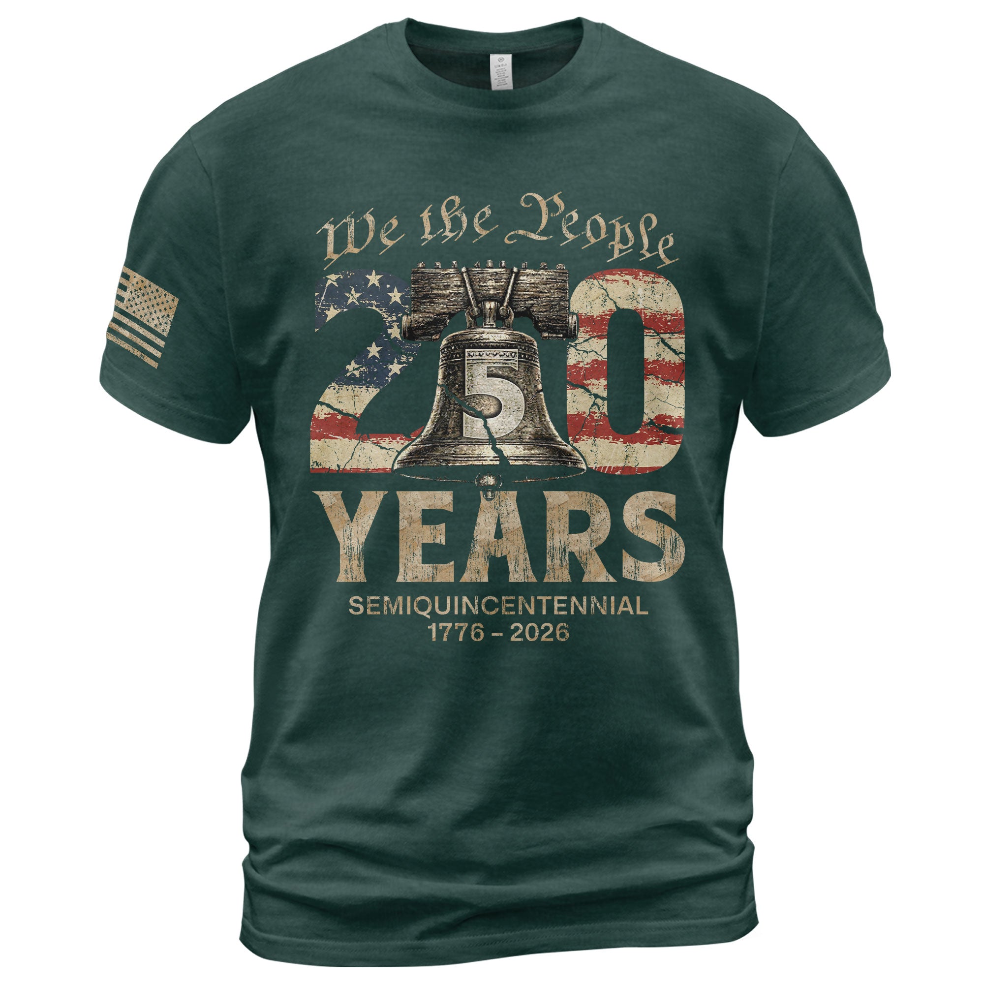 USA 250th Anniversary Shirt 1776-2026 Liberty Bell We The People Patriotic for Men
