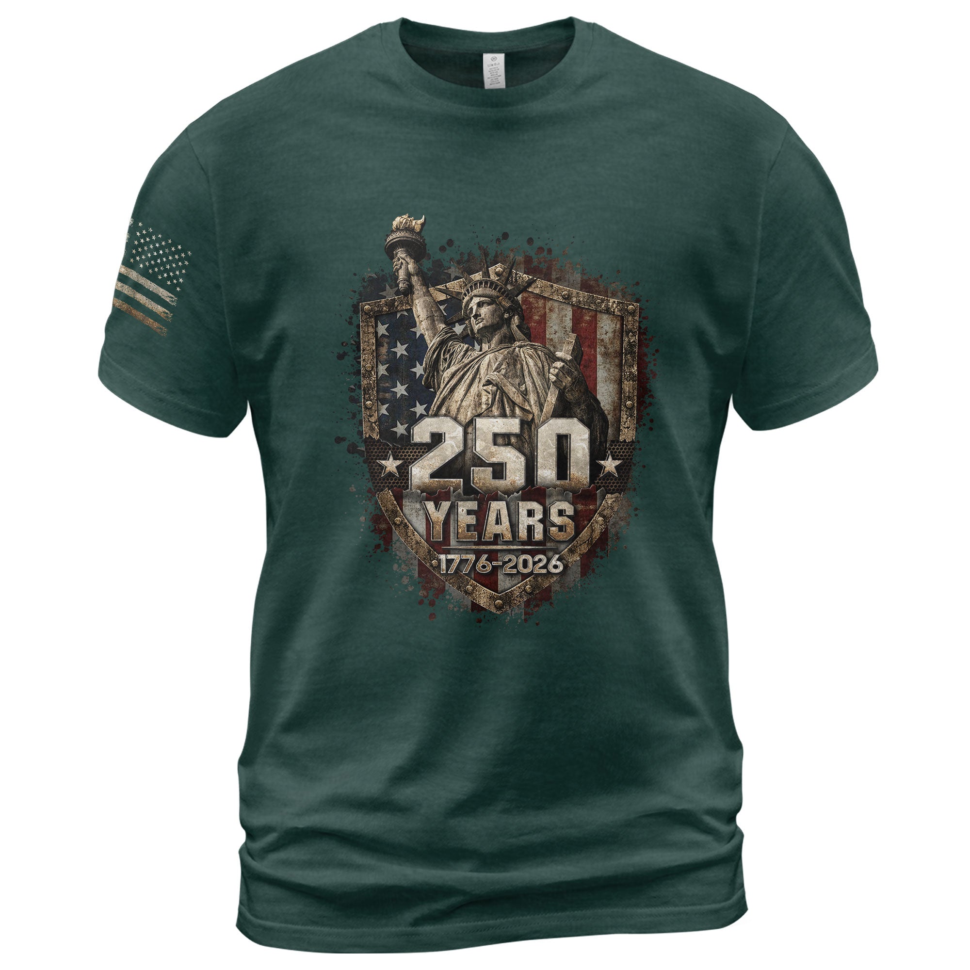 USA 250th Anniversary Shirt 1776-2026 Statue of Liberty Patriotic American Flag