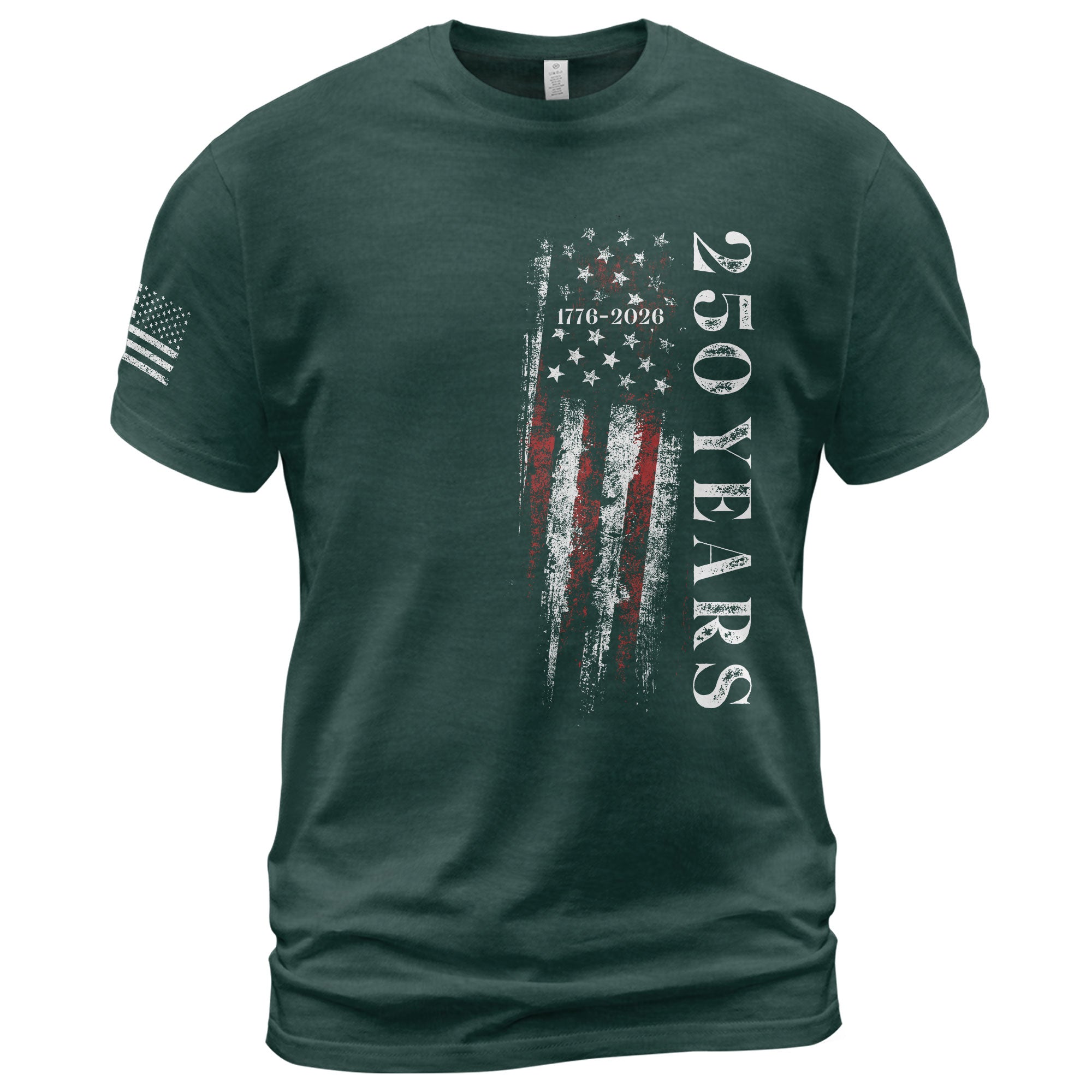 250 Years Vertical Flag T-Shirt – Vintage USA Independence 1776–2026 Shirt