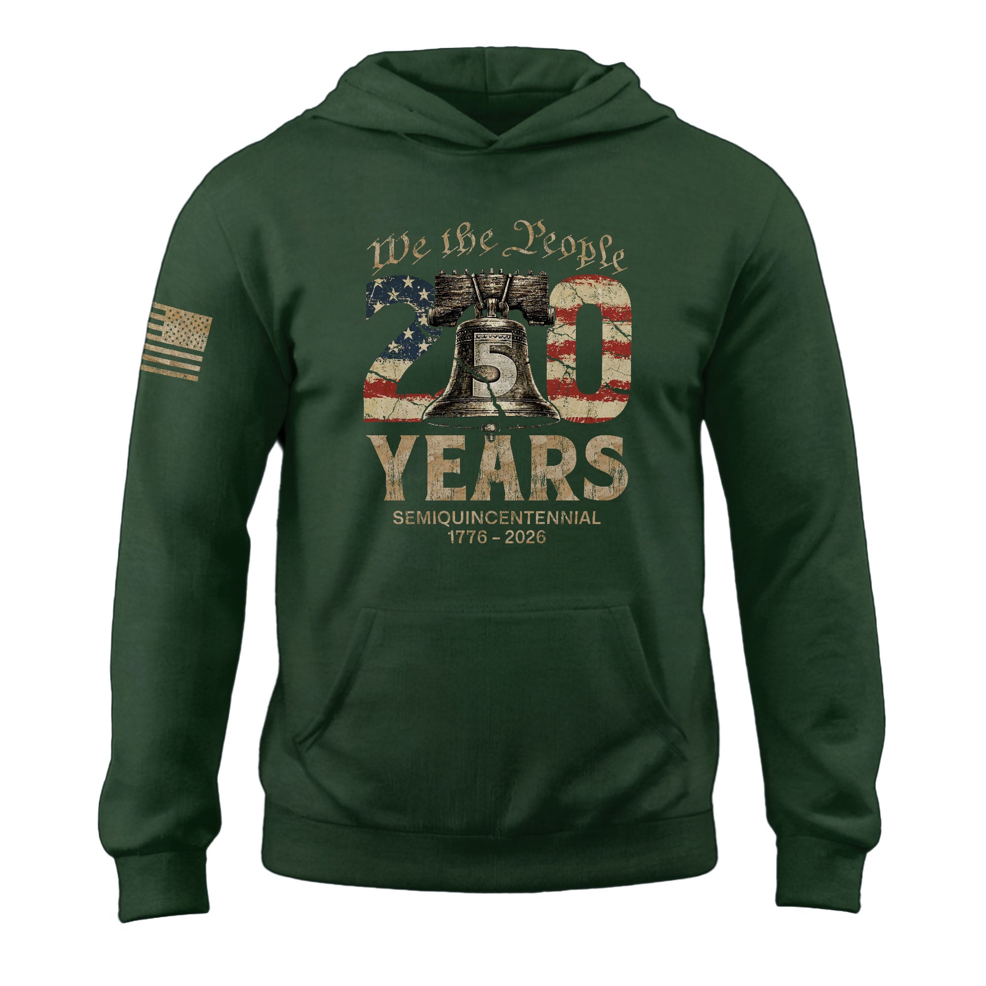 USA 250th Anniversary Hoodie 1776-2026 We The People Liberty Bell Patriotic