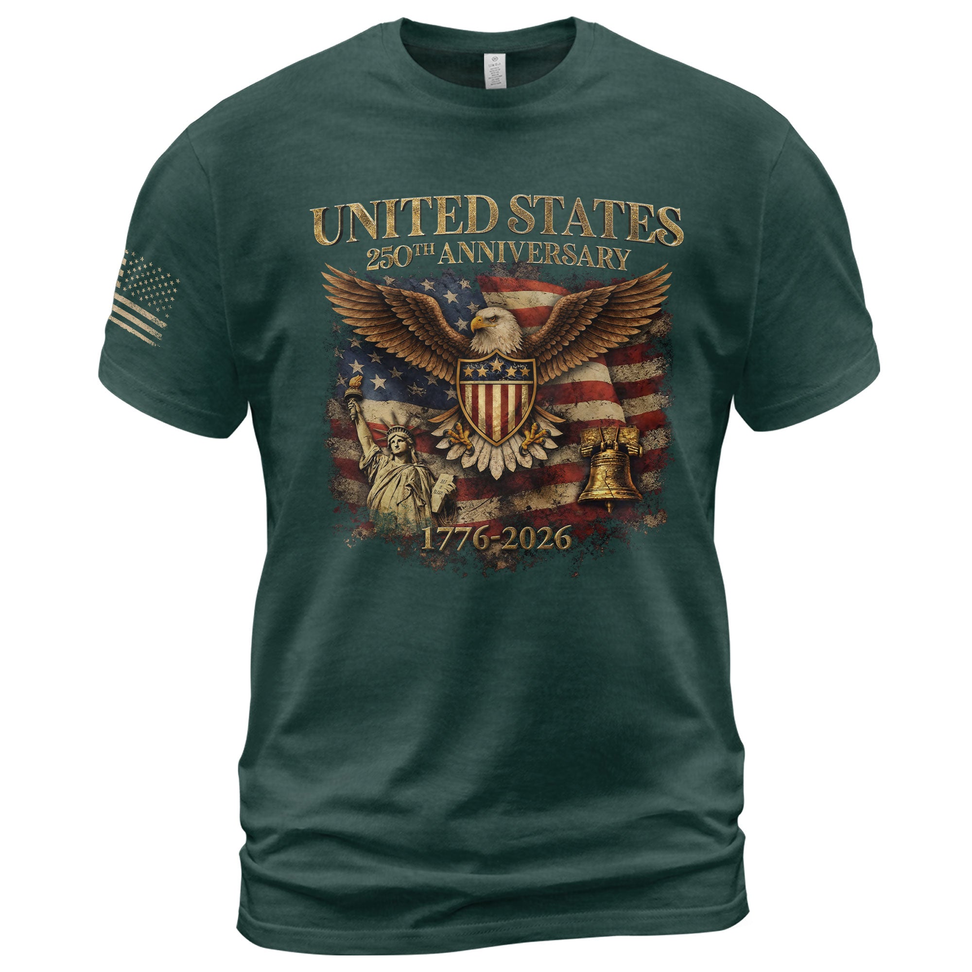 USA 250th Anniversary Shirt 1776-2026 Eagle Liberty Bell Patriotic American Pride