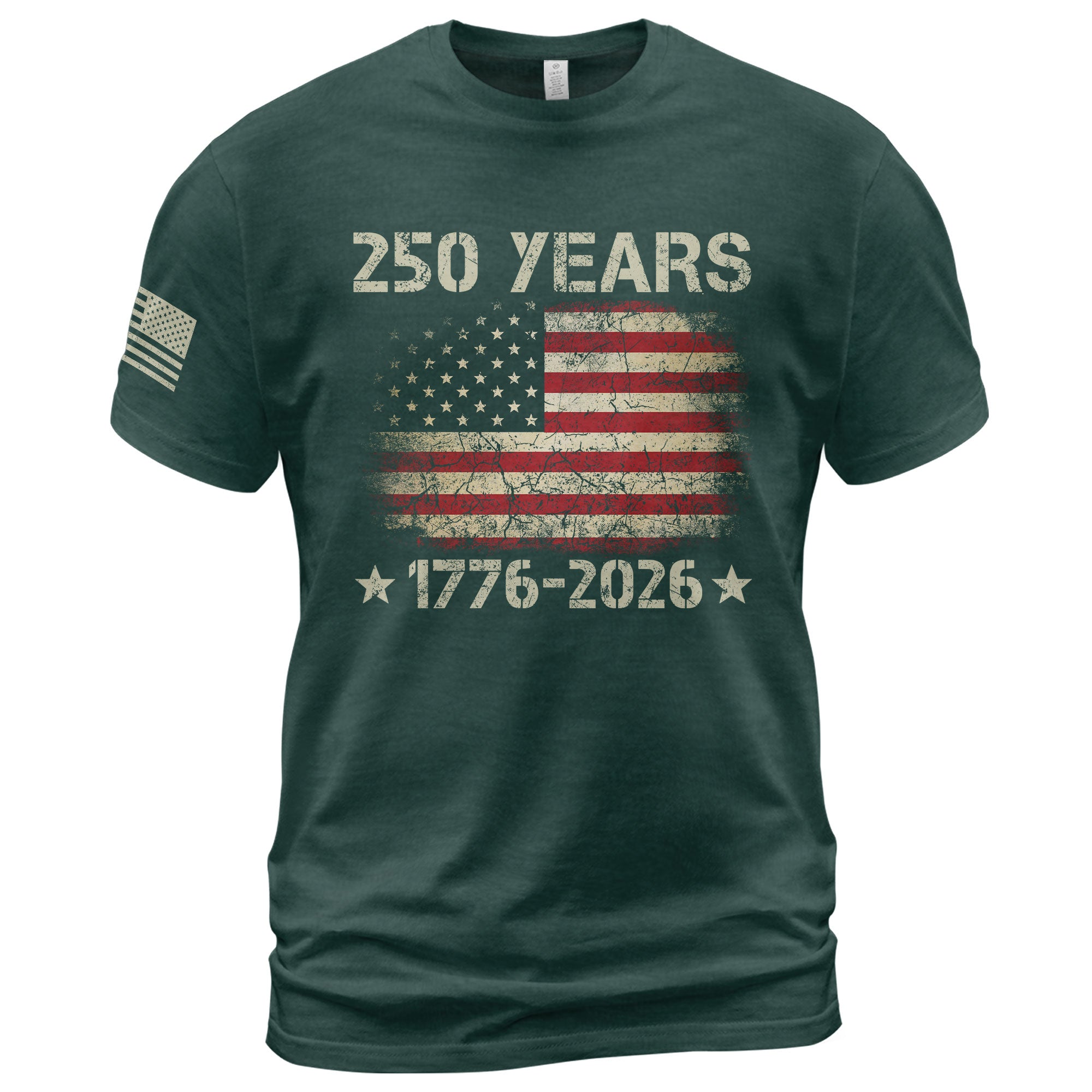 250 Years American Independence T-Shirt 1776–2026 – Vintage USA Flag Patriotic Shirt