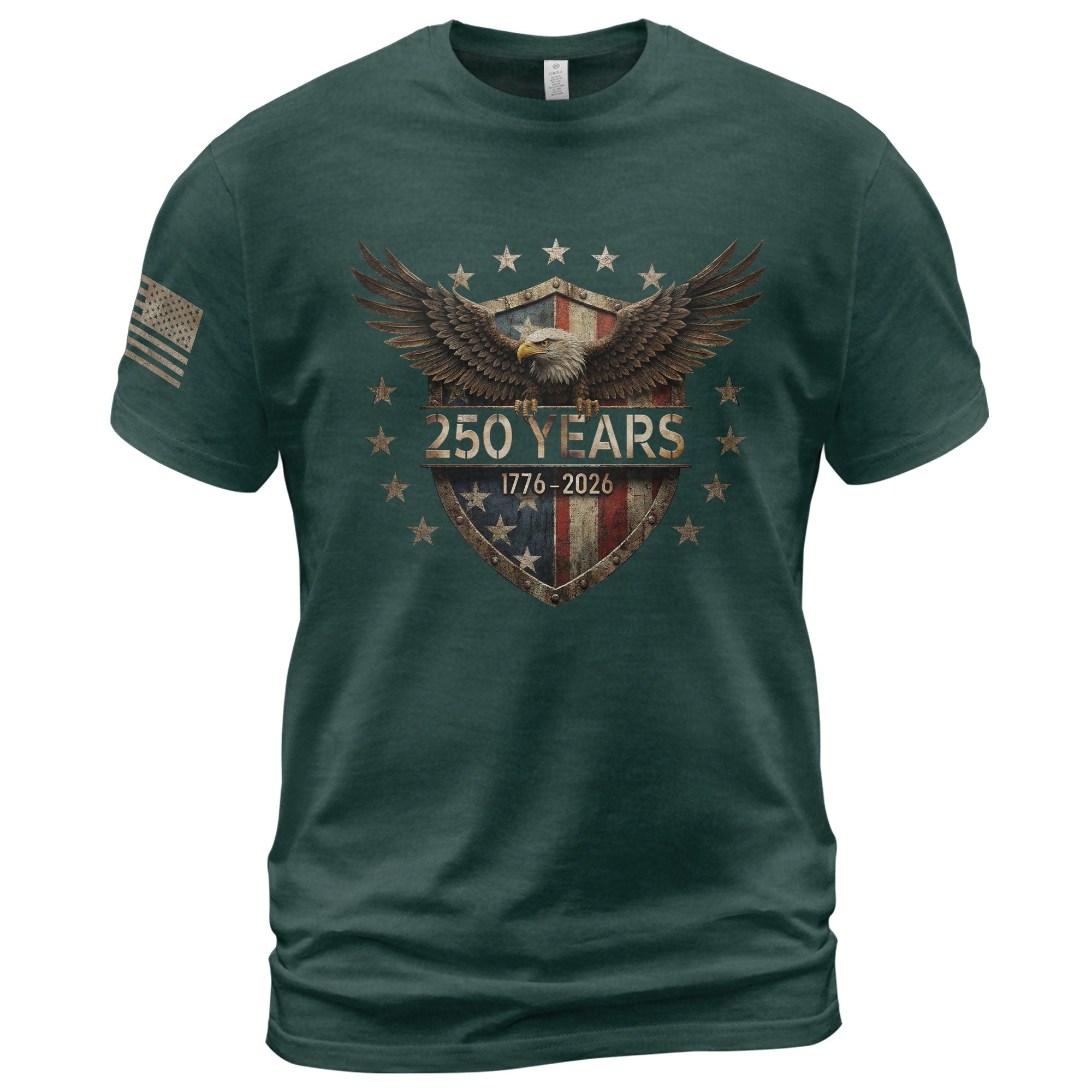 USA 250th Anniversary Shirt 1776-2026 American Flag Eagle Patriotic for Men