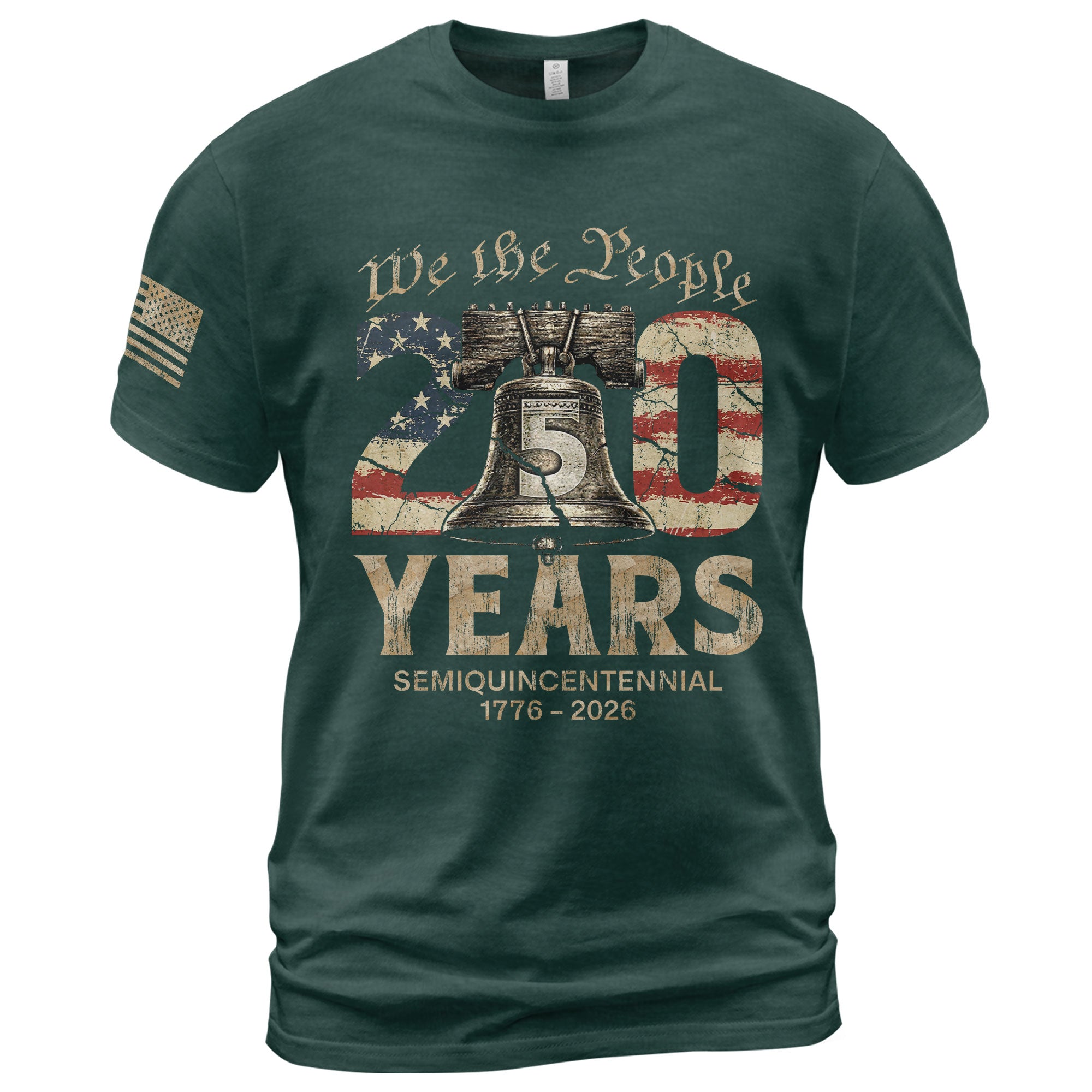 USA 250th Anniversary Shirt 1776-2026 Liberty Bell We The People Patriotic for Men