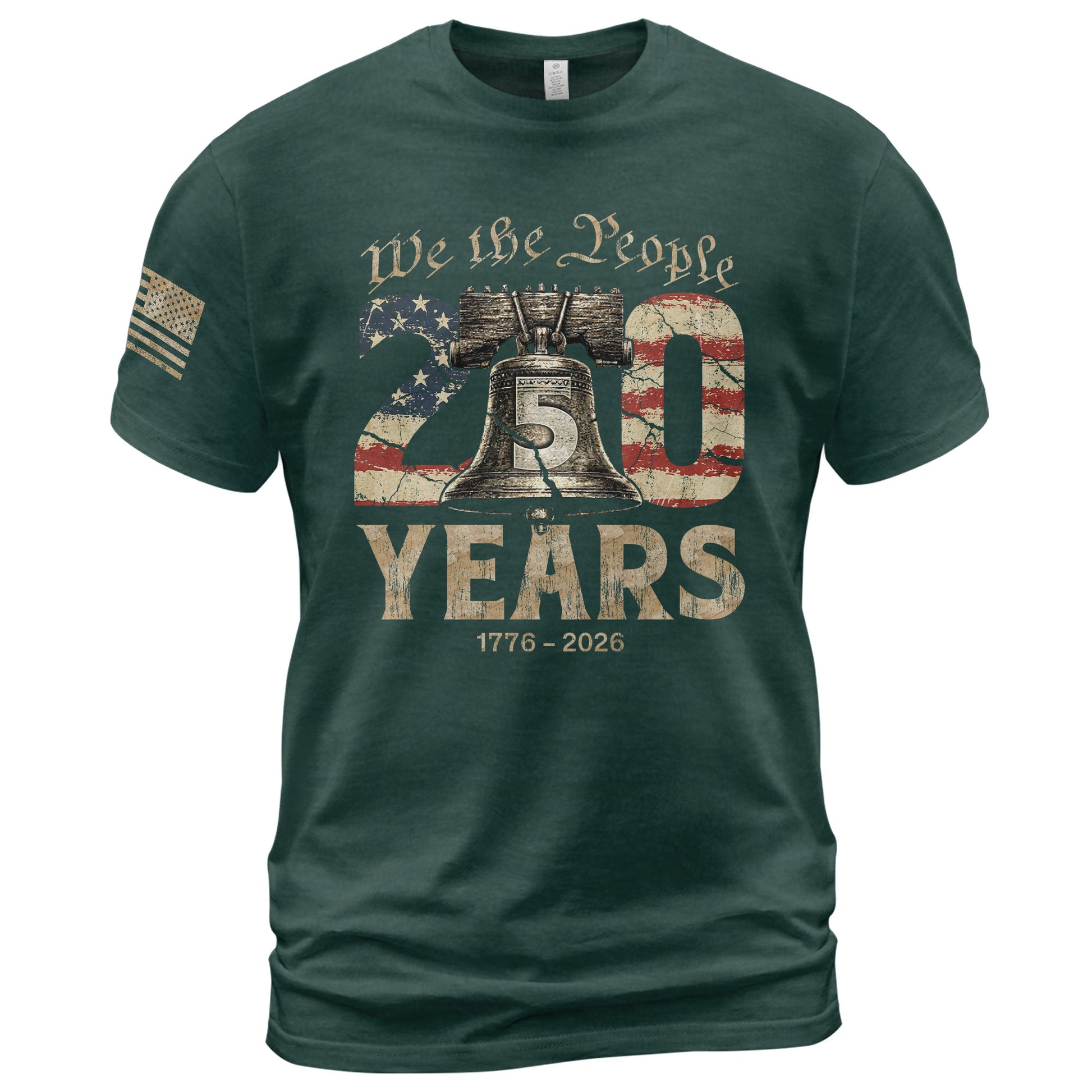 USA 250th Anniversary Shirt 1776-2026 Liberty Bell We The People Patriotic for Men - Rust Field Wear