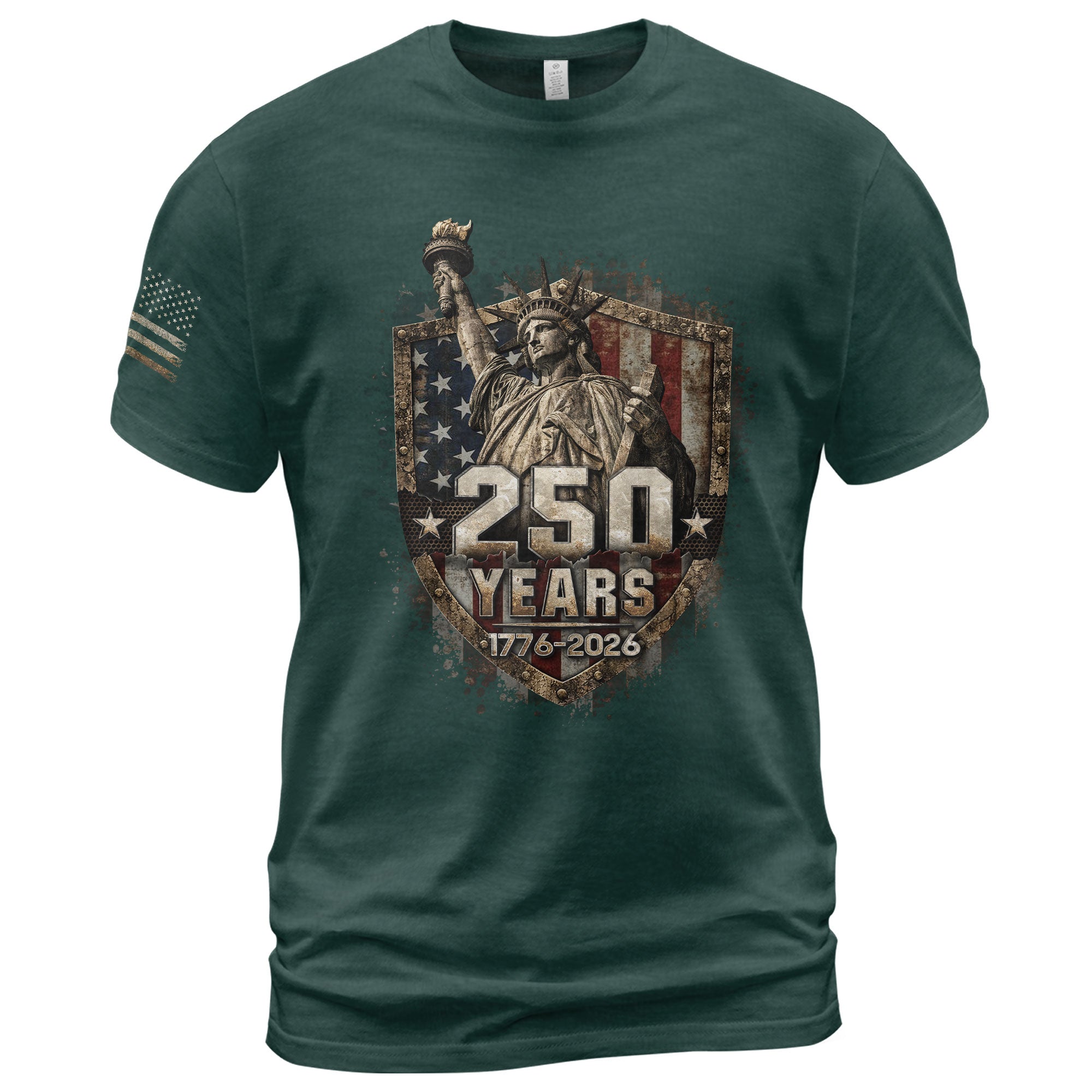 USA 250th Anniversary Shirt 1776-2026 Statue of Liberty Patriotic American Flag