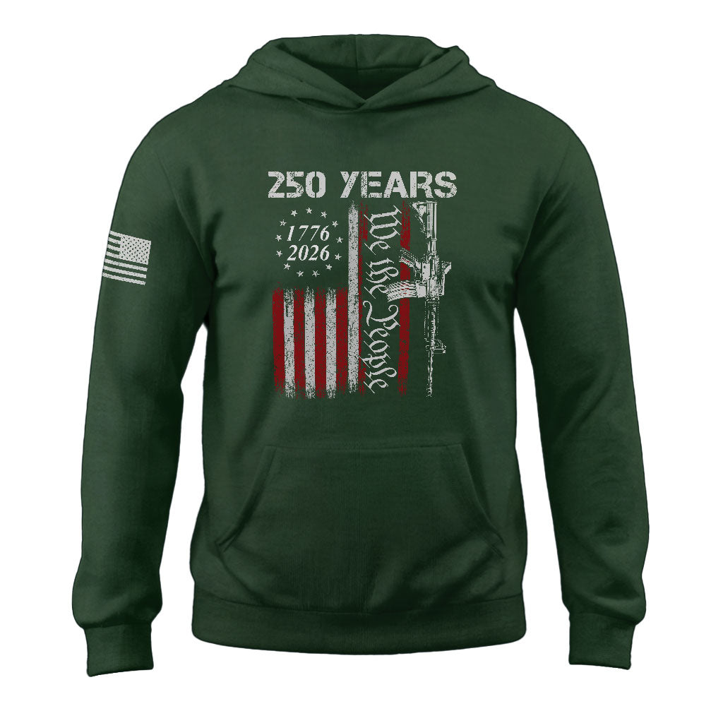 USA 250th Anniversary Semiquincentennial 250 Years Hoodie 1776-2026 We The People Distressed Patriotic