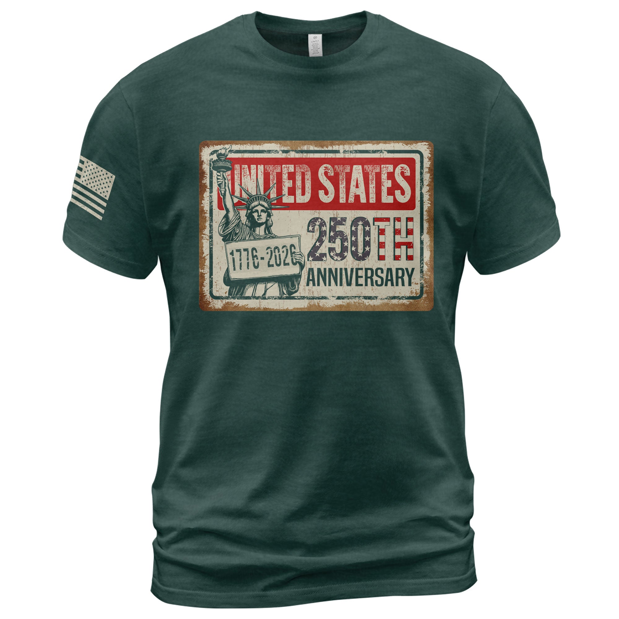 United States 250th Anniversary 250 Years Vintage Sign Shirt Lady Liberty Patriotic