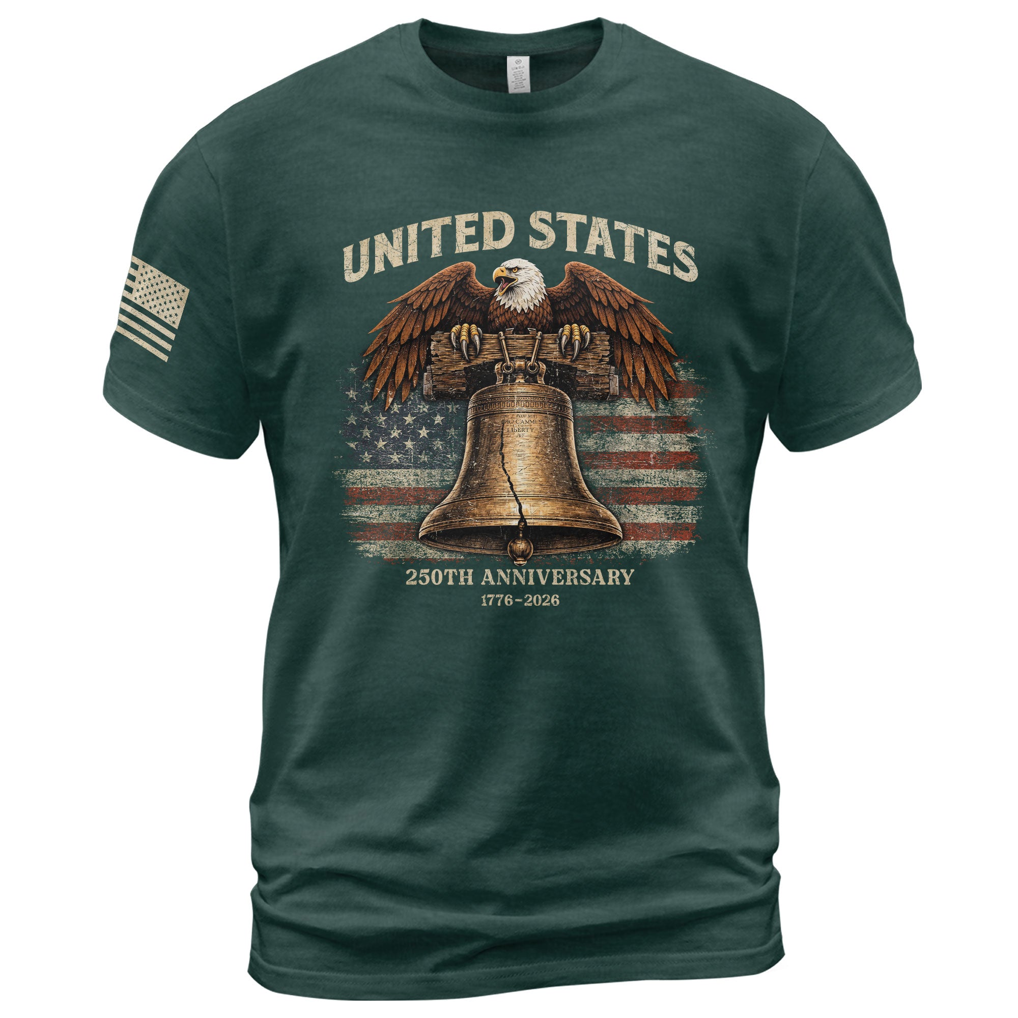 USA 250th Anniversary 250 Years Shirt 1776 2026 Liberty Bell Eagle American Pride