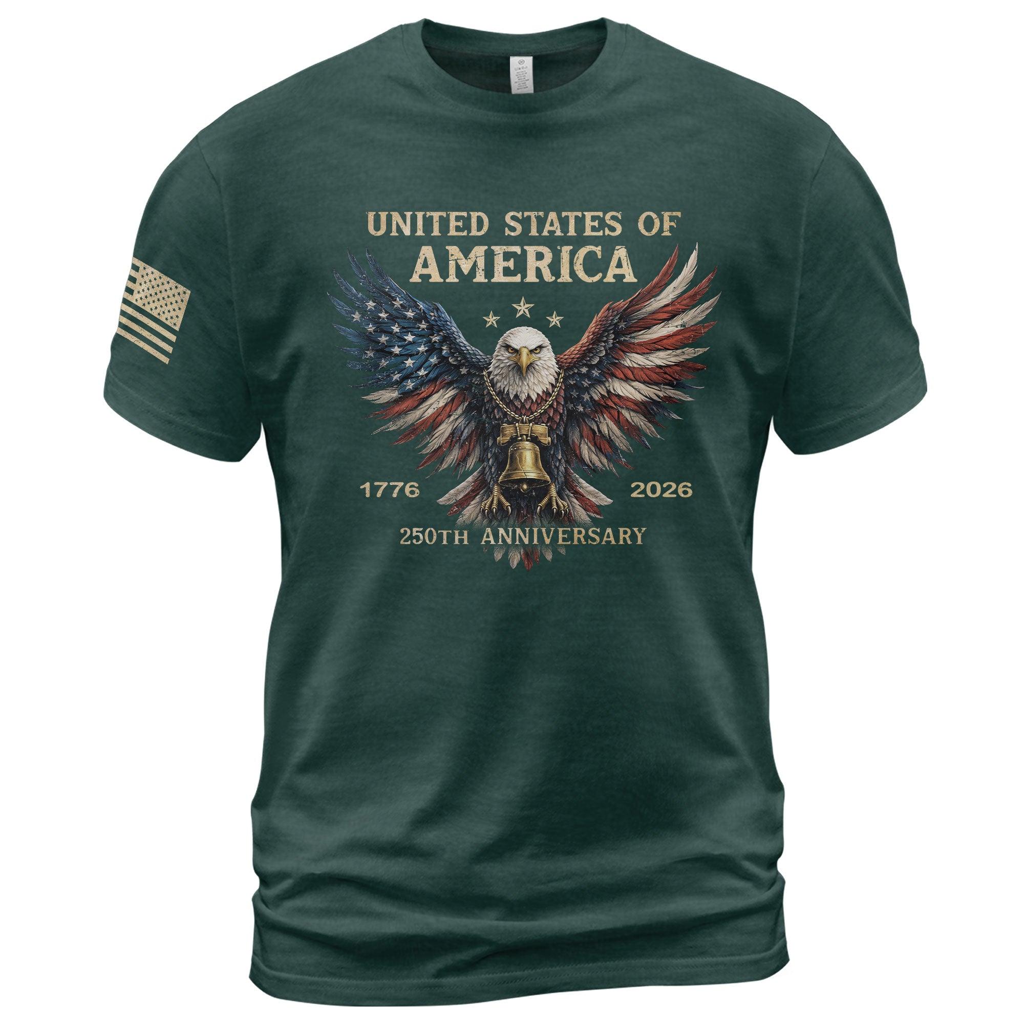 USA 250th Anniversary 250 Years Shirt 1776–2026 American Flag Winged Eagle Patriotic