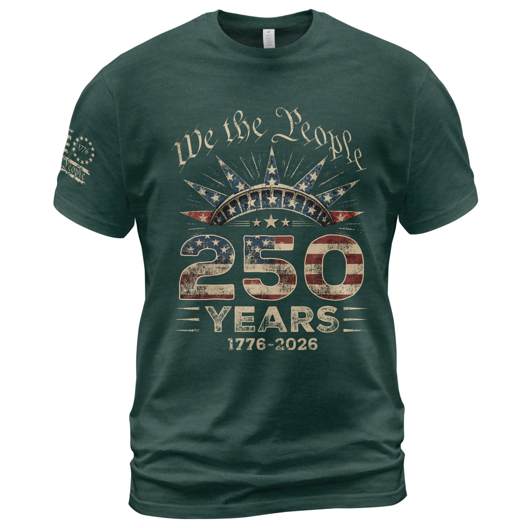 USA 250th Anniversary Shirt 1776-2026 We The People Liberty Crown Patriotic