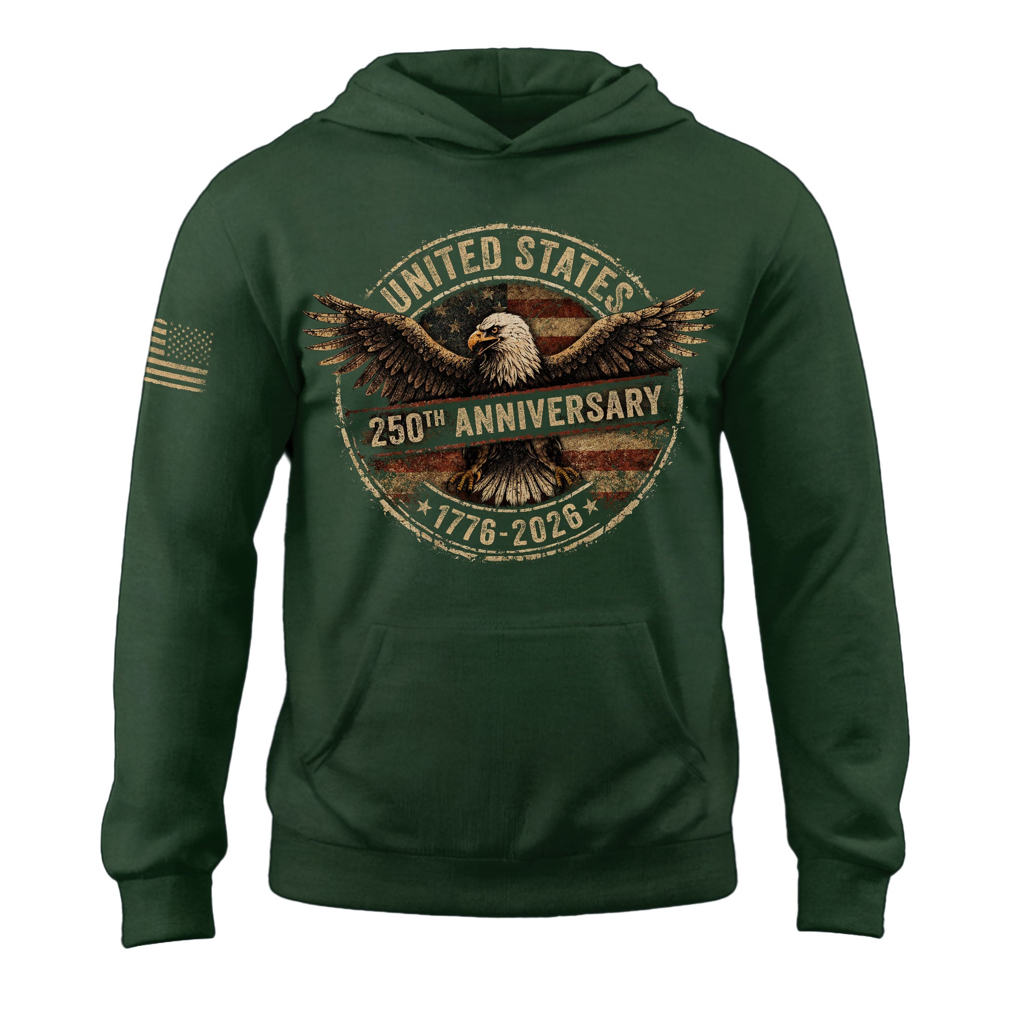 USA 250th Anniversary Semiquincentennial 250 Years Hoodie 1776-2026 Patriotic Eagle Vintage