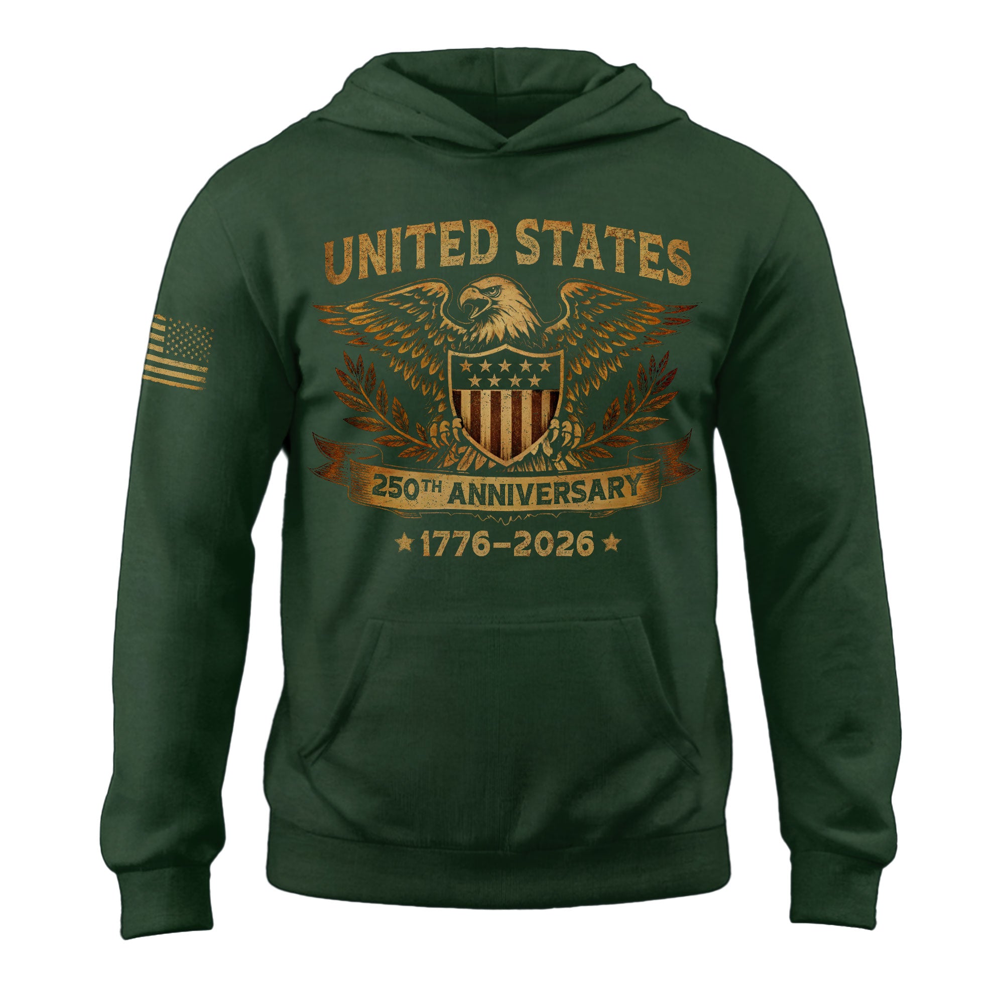 USA 250th Anniversary Semiquincentennial 250 Years Hoodie 1776-2026 Patriotic Eagle Shield